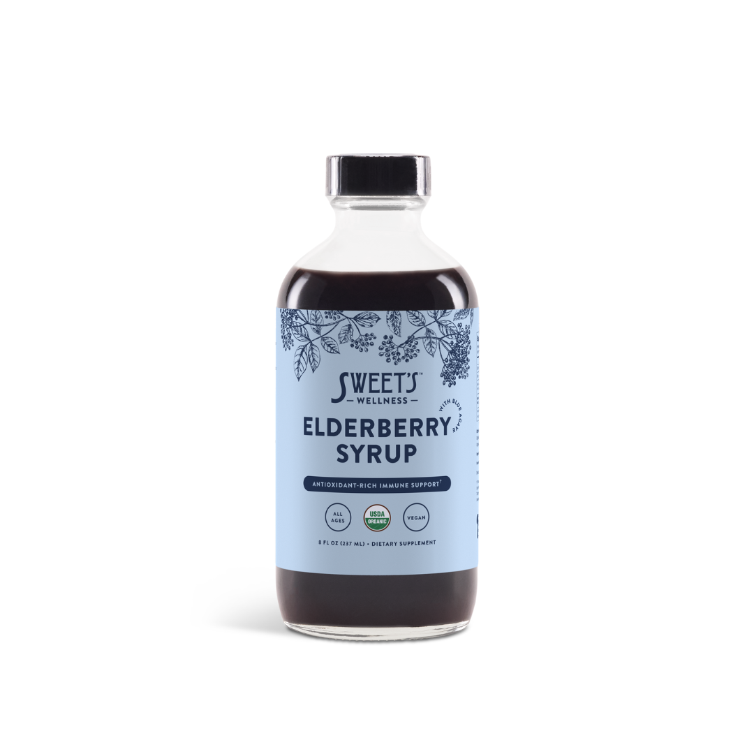 Elderberry Syrup with Blue Agave - Organic
