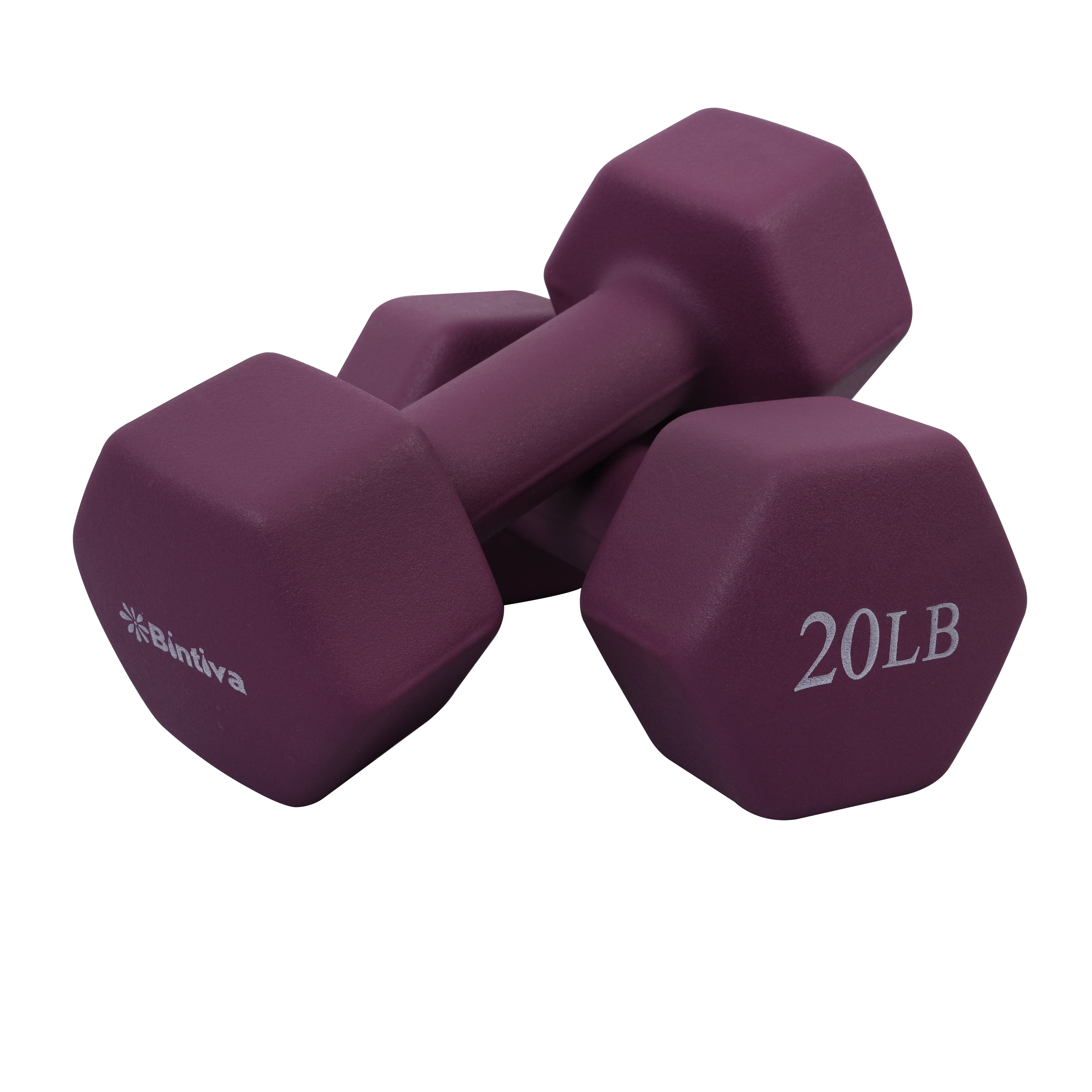 Neoprene Hexagon shaped dumbbells - Earth Tones by Bintiva