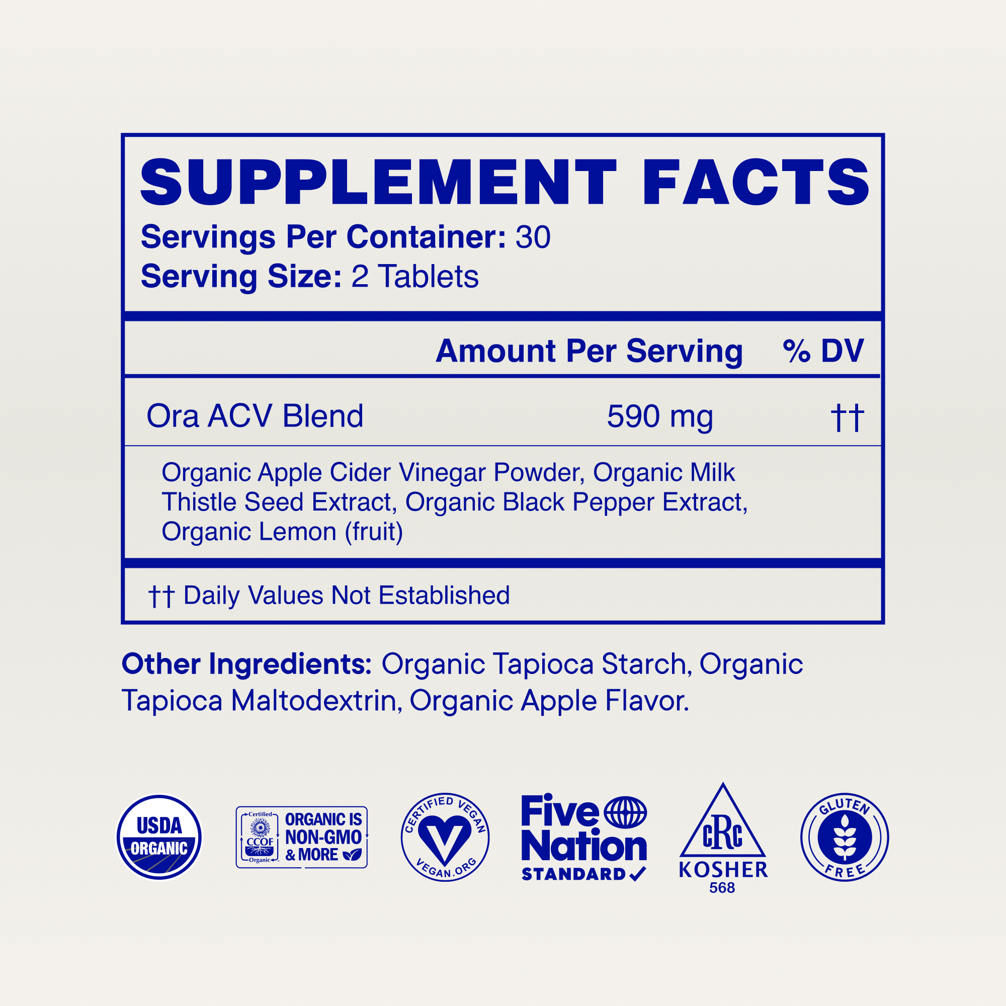 Organic Apple Cider Vinegar Pills