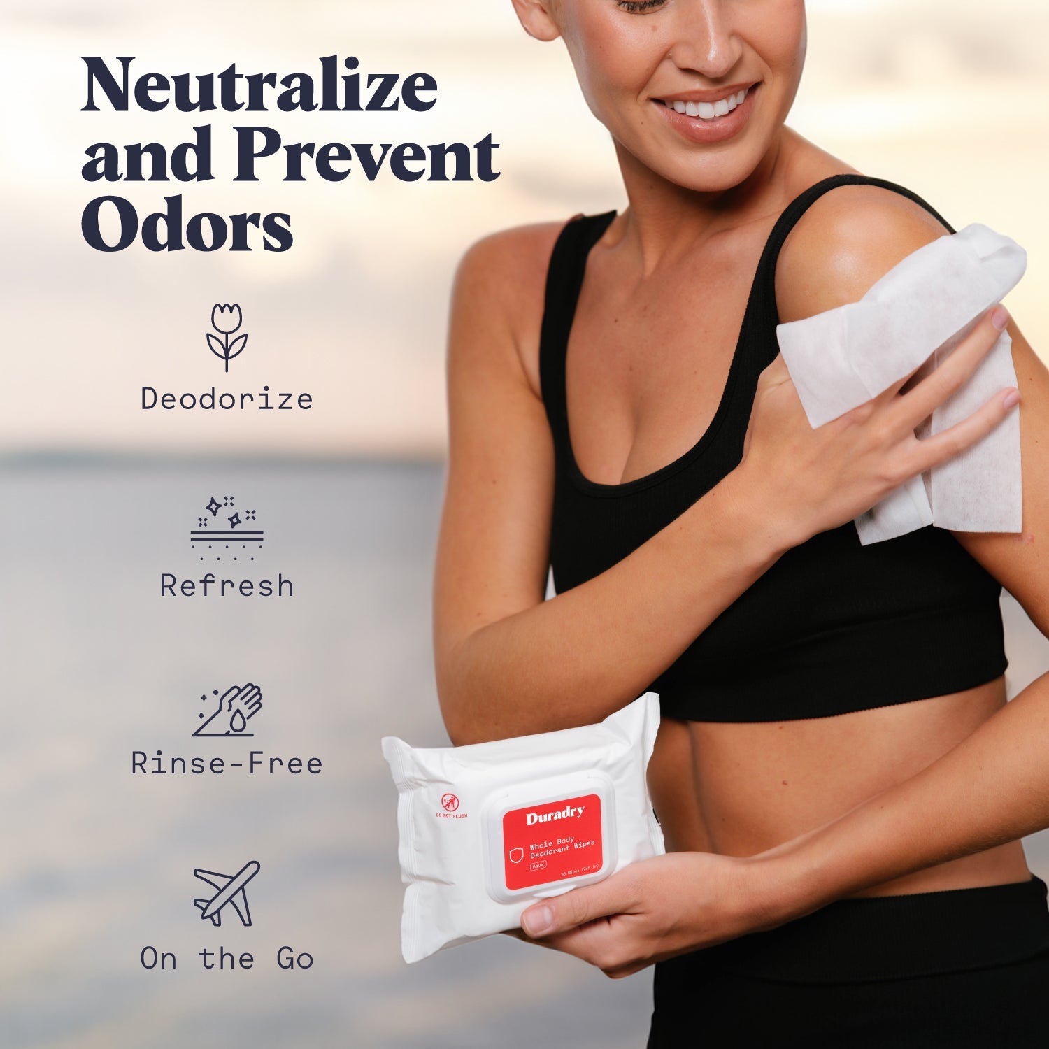 Whole Body Deodorant Wipes by Duradry