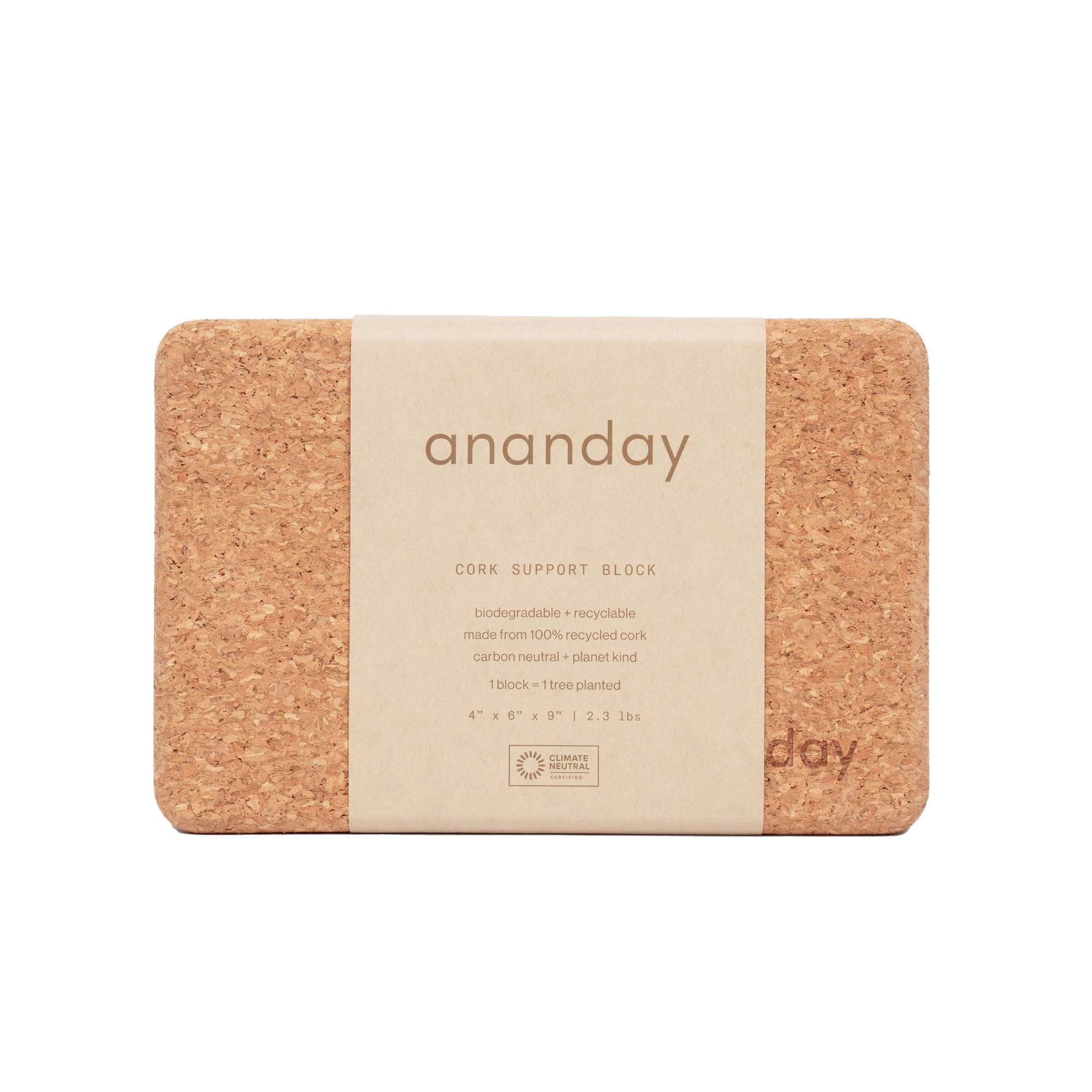 Cork Yoga Block by Ananday