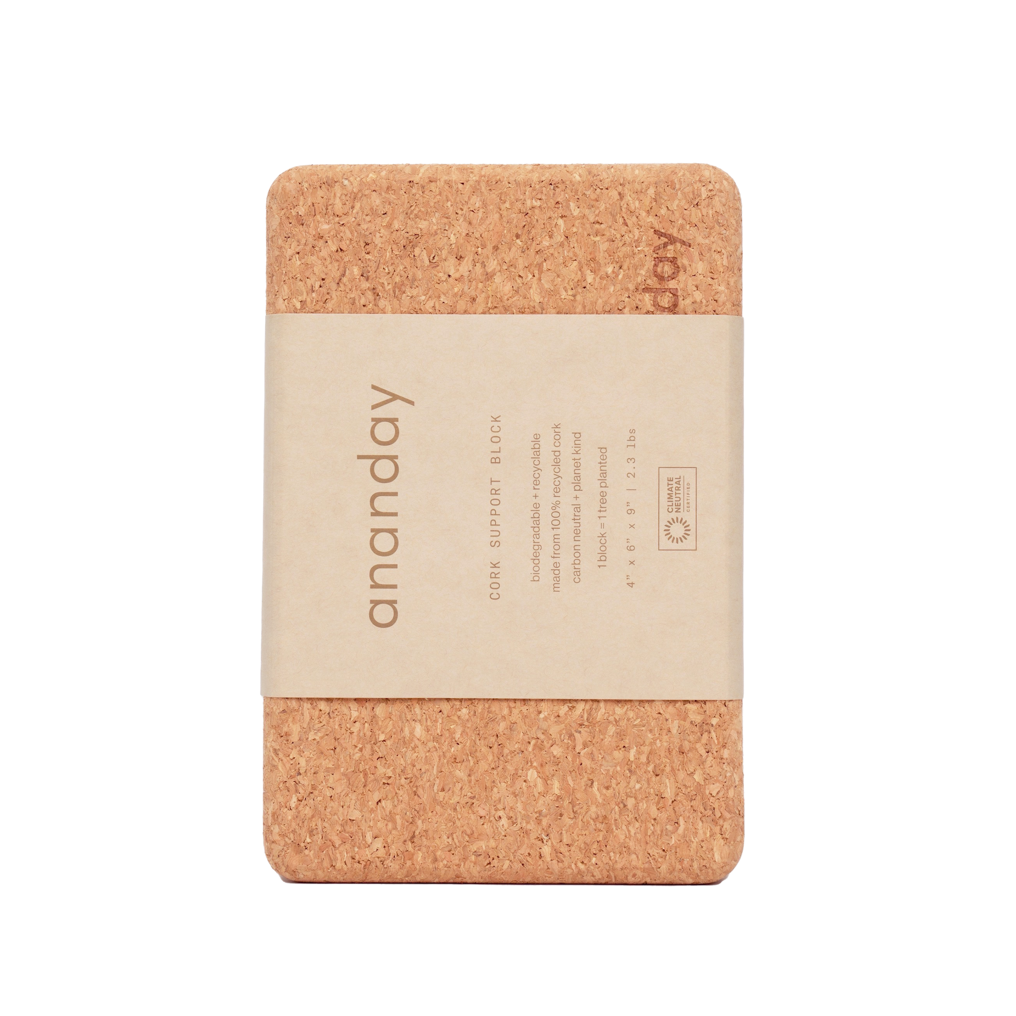 Cork Yoga Block by Ananday