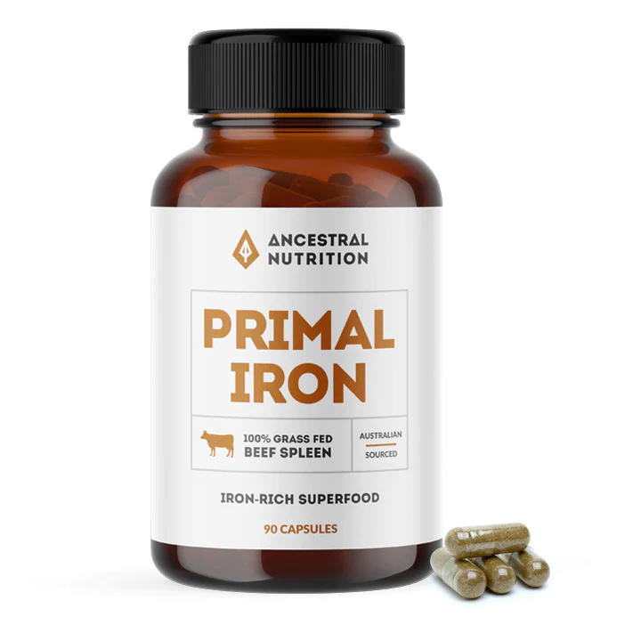 Primal Iron - Grass Fed Beef Spleen Capsules (Box of 6)