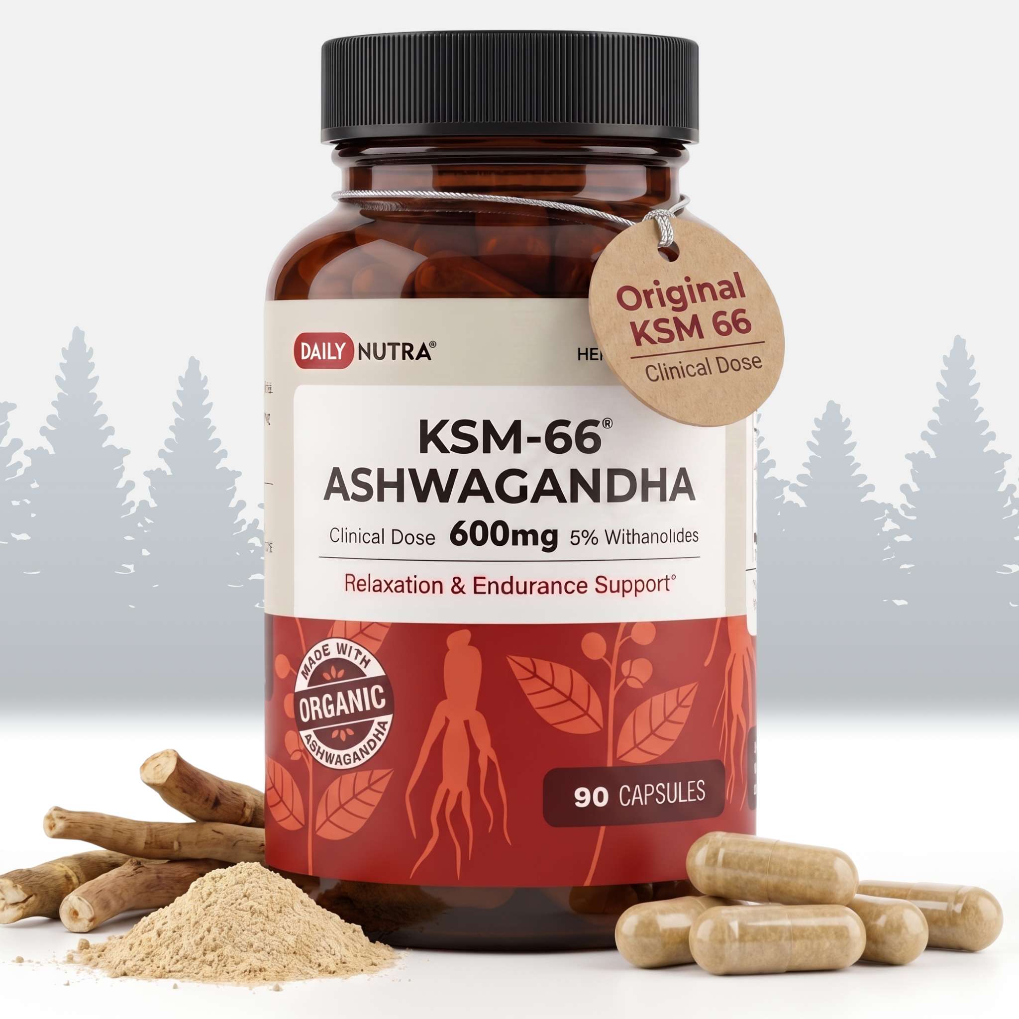 Daily Nutra KSM-66 Ashwagandha 600mg Capsules
