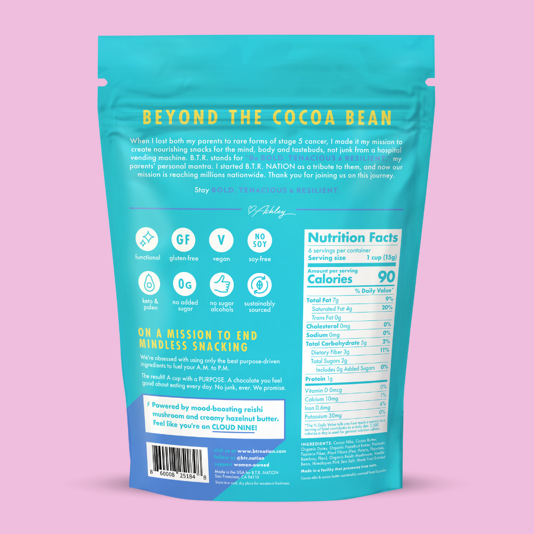 Dark Chocolate Brownie Batter Hazelnut Butter Cups (3 Bags) by B.T.R. Bar