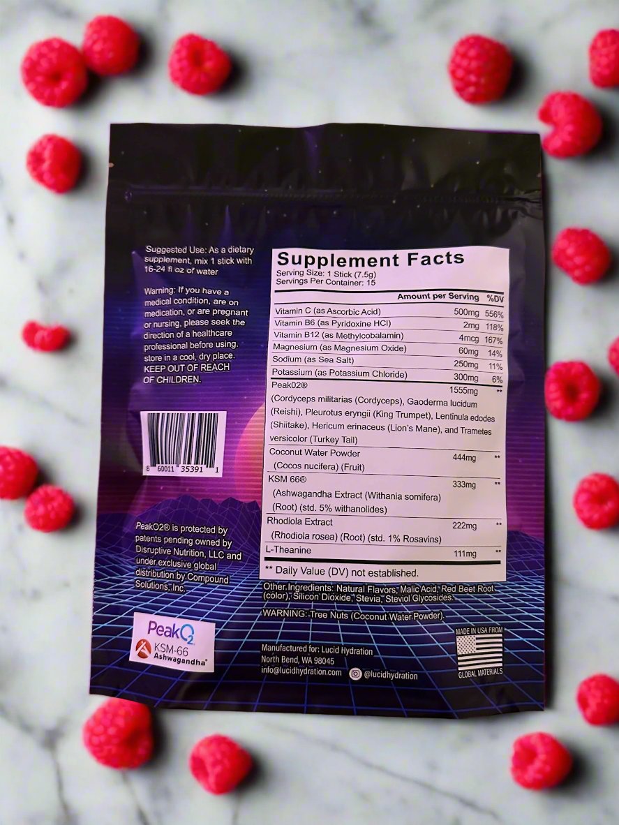 Lucid Hydration - Raspberry Iced Tea (15 Servings) by Lucid Hydration