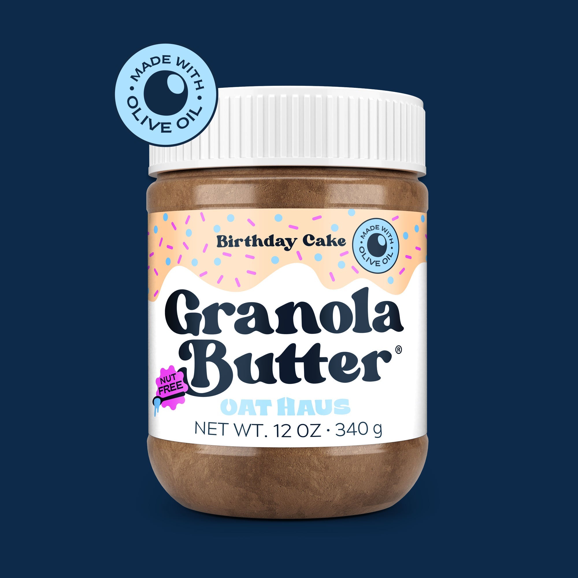 Birthday Cake Granola Butter by Oat Haus