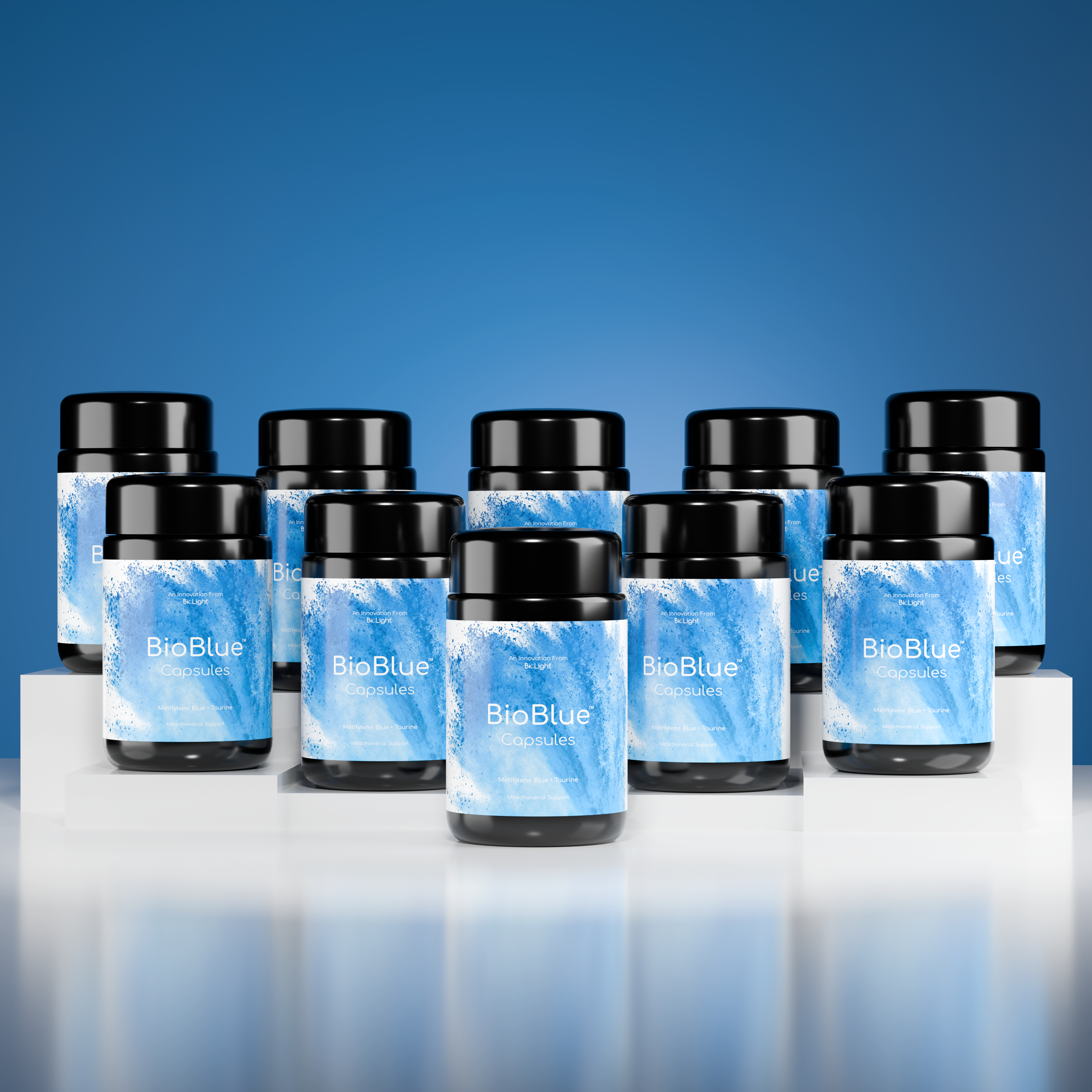 BioBlue Capsules - Methylene Blue & Taurine Supplement for Brain Health & Mitochondrial Support