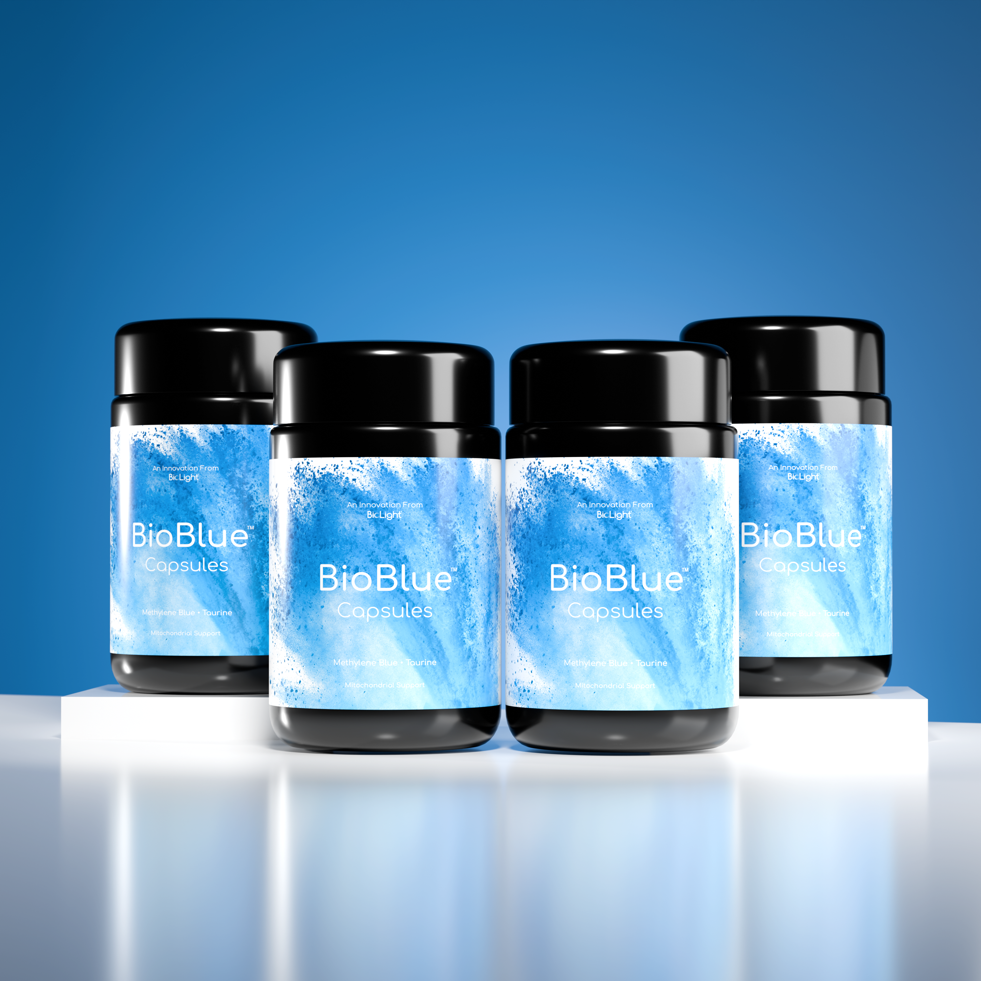 BioBlue Capsules - Methylene Blue & Taurine Supplement for Brain Health & Mitochondrial Support