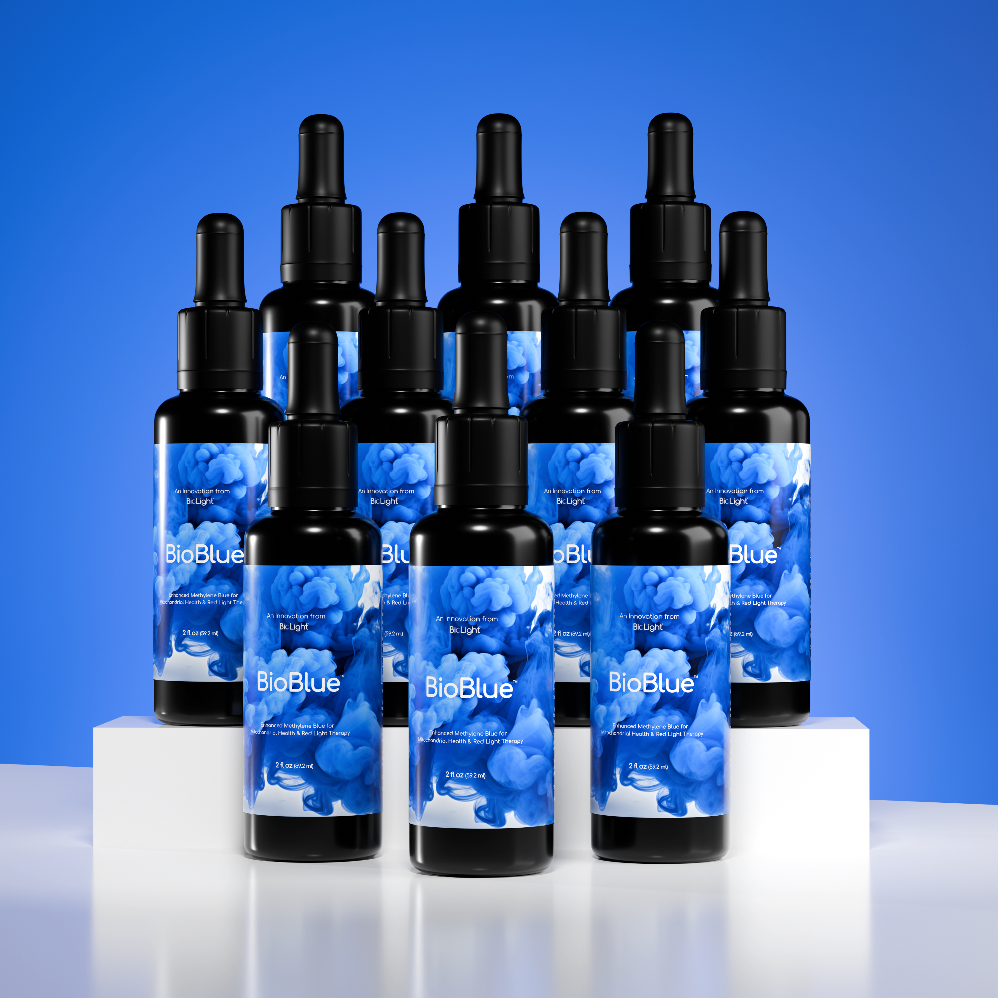 BioBlue: Methylene Blue Supplement - Support Brain Health & Mitochondrial Function | Red Light Therapy Synergist - 1% Solution - USP Grade