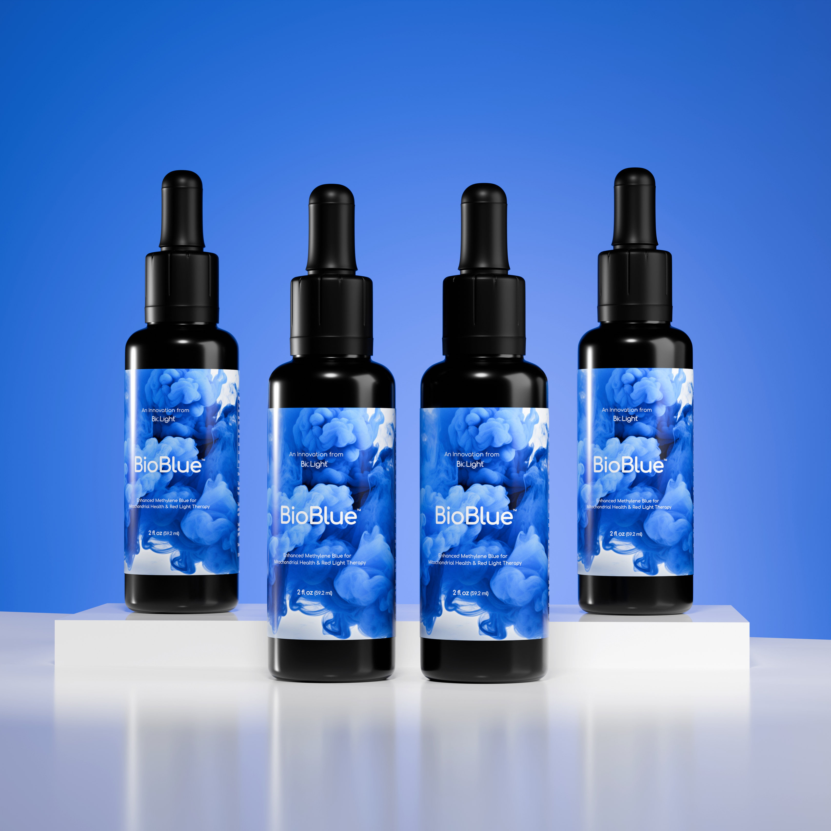 BioBlue: Methylene Blue Supplement - Support Brain Health & Mitochondrial Function | Red Light Therapy Synergist - 1% Solution - USP Grade