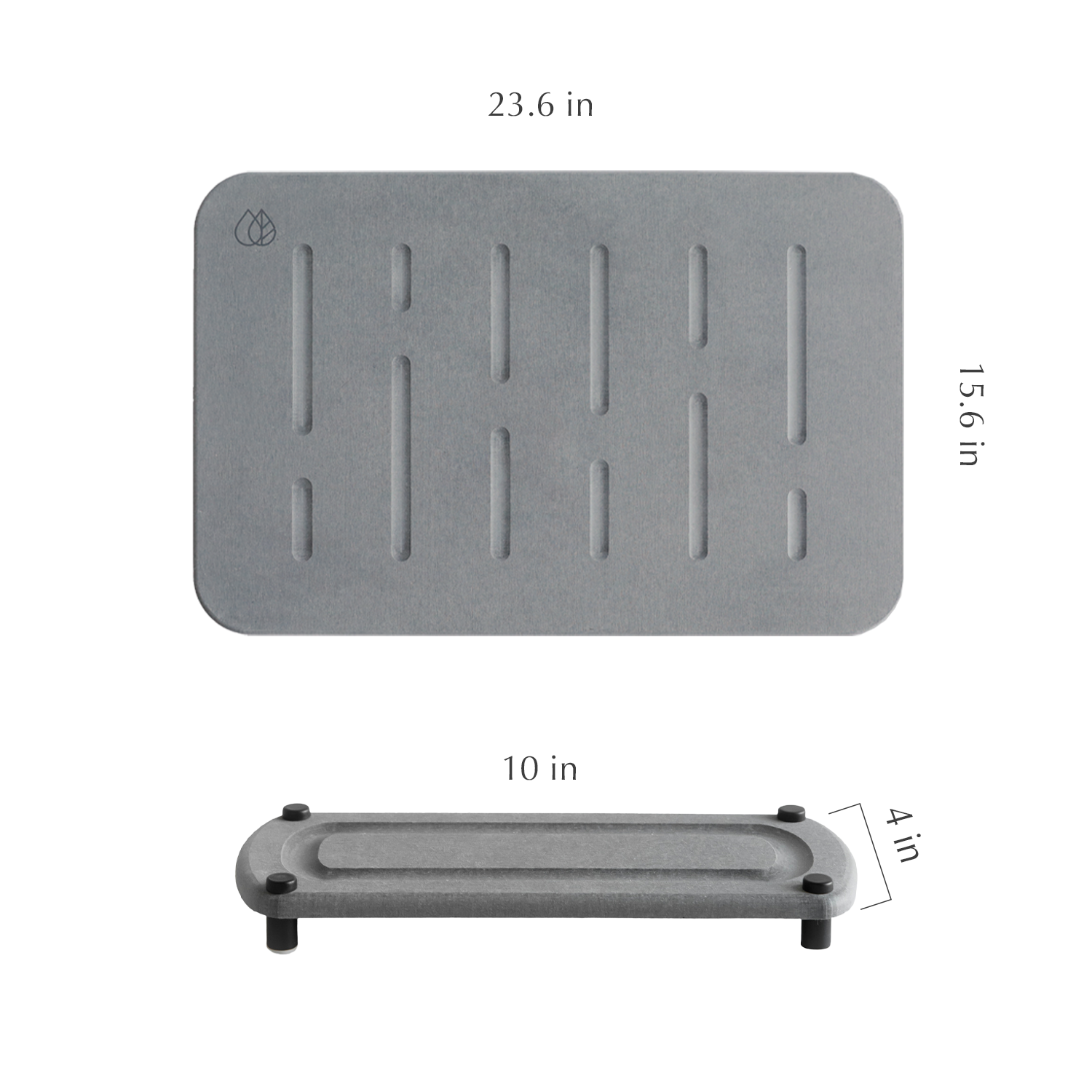 Rain Bath Stone™ Mat + Sink Caddy Bundle by Dorai Home | Quick-Drying Home Essentials