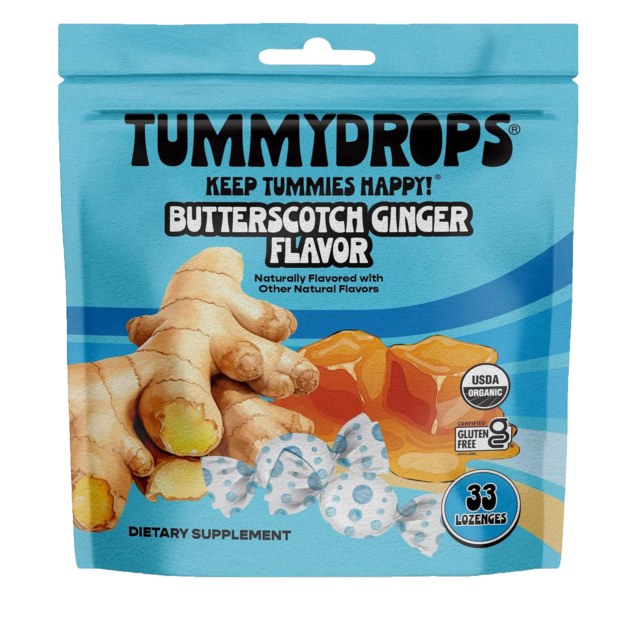 Butterscotch Ginger Tummydrops, 33 ct