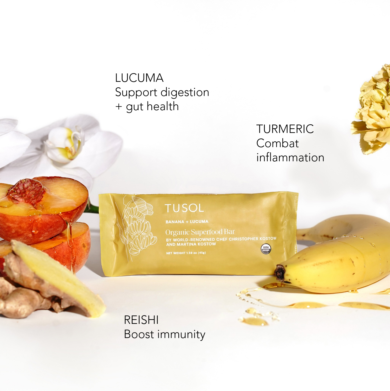 Banana + Lucuma Protein Bar (8 Pk) by TUSOL Wellness