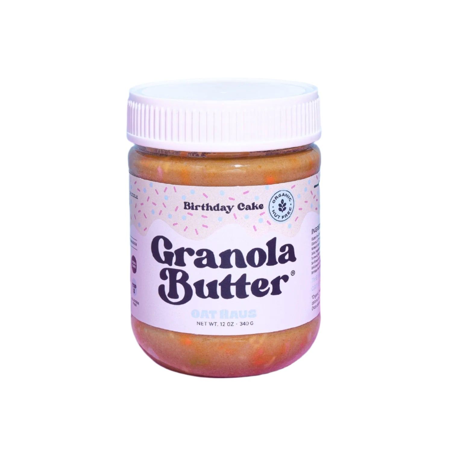 Birthday Cake Granola Butter by Oat Haus