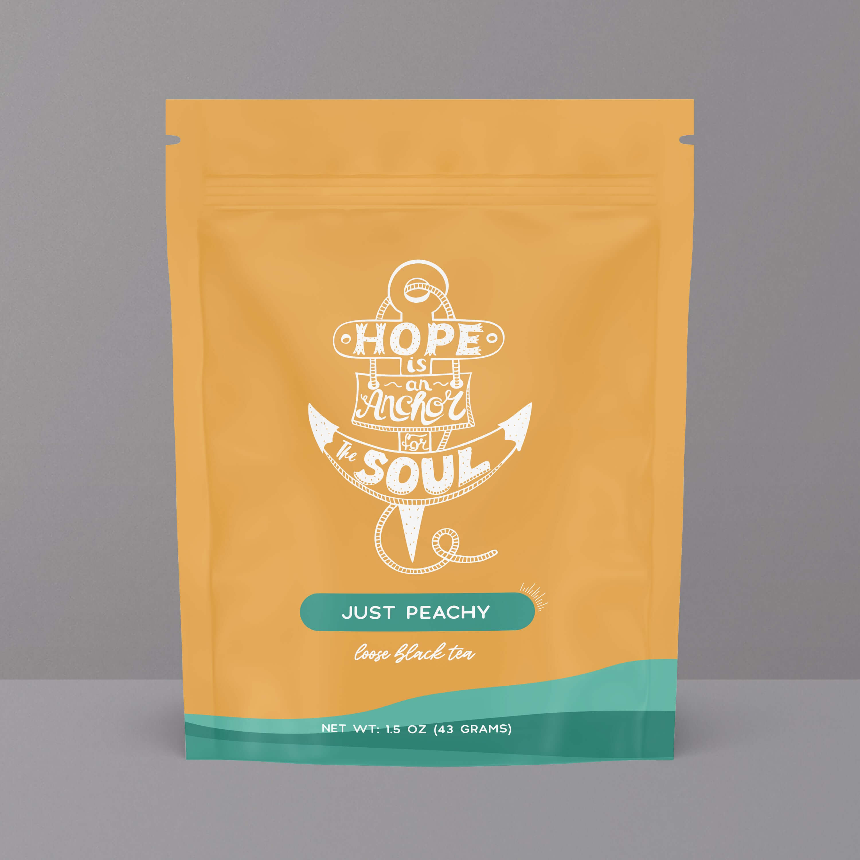 Bible Verse Tea "Hope Is An Anchor" Peach Black Tea by Little Prayer Tea Company