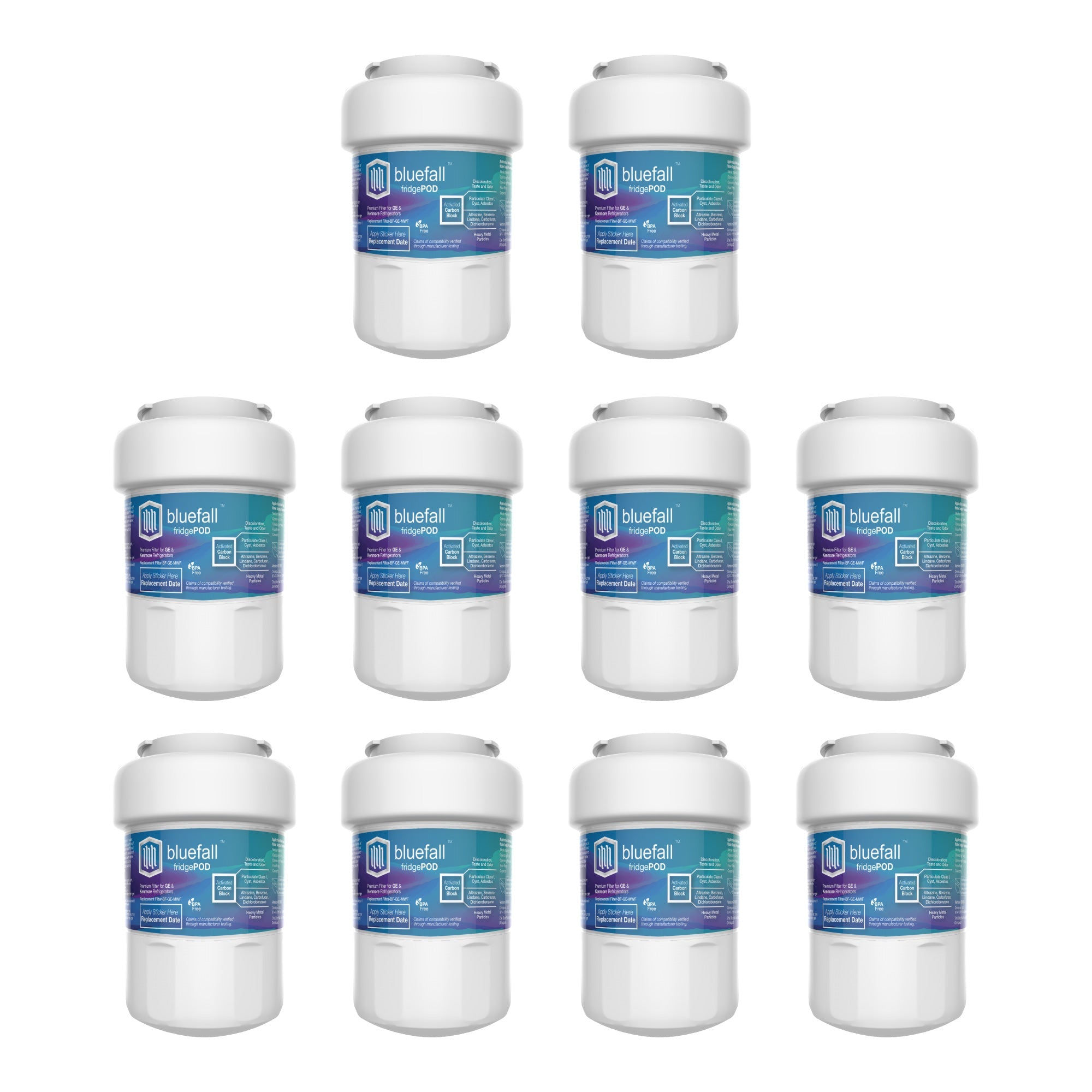GE MWF Refrigerator Water Filter- Compatible by Bluefall by Drinkpod