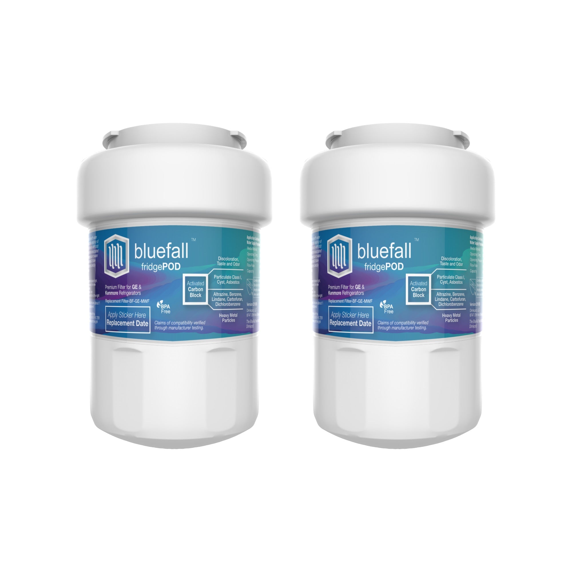 GE MWF Refrigerator Water Filter- Compatible by Bluefall by Drinkpod