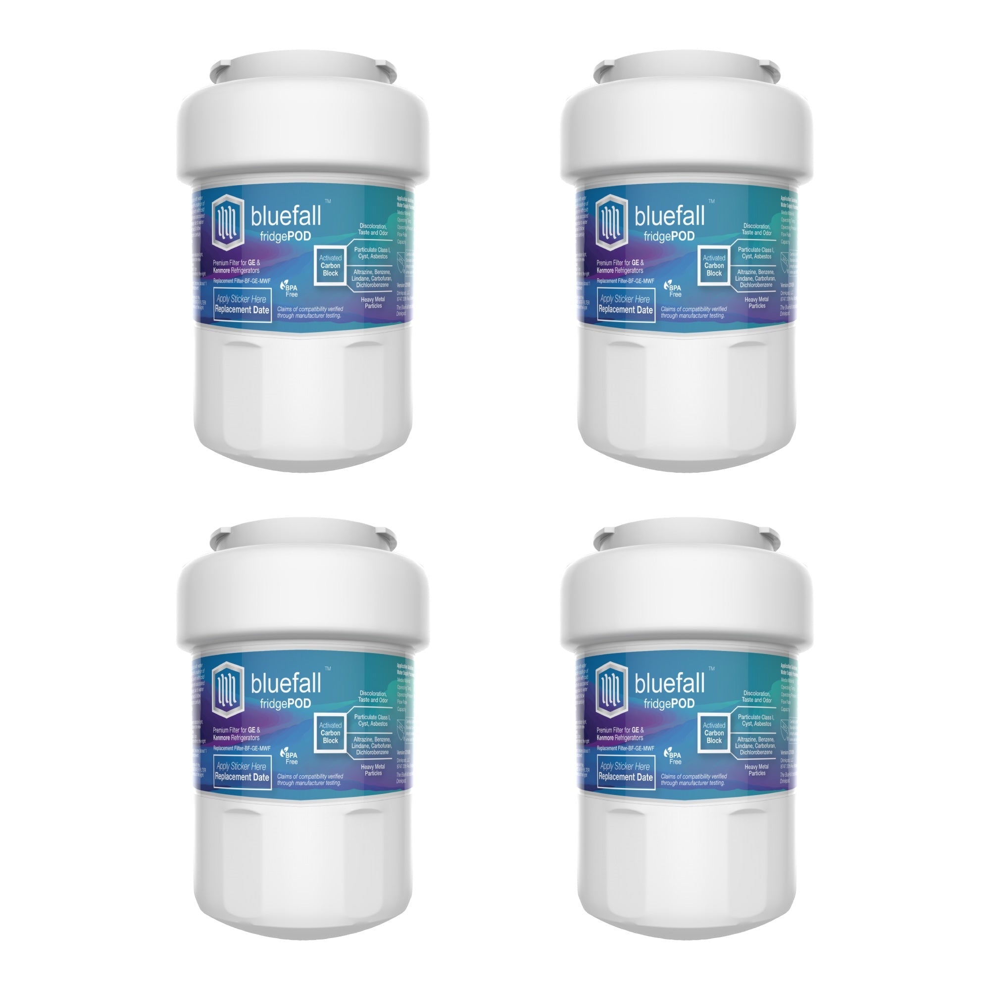 GE MWF Refrigerator Water Filter- Compatible by Bluefall by Drinkpod