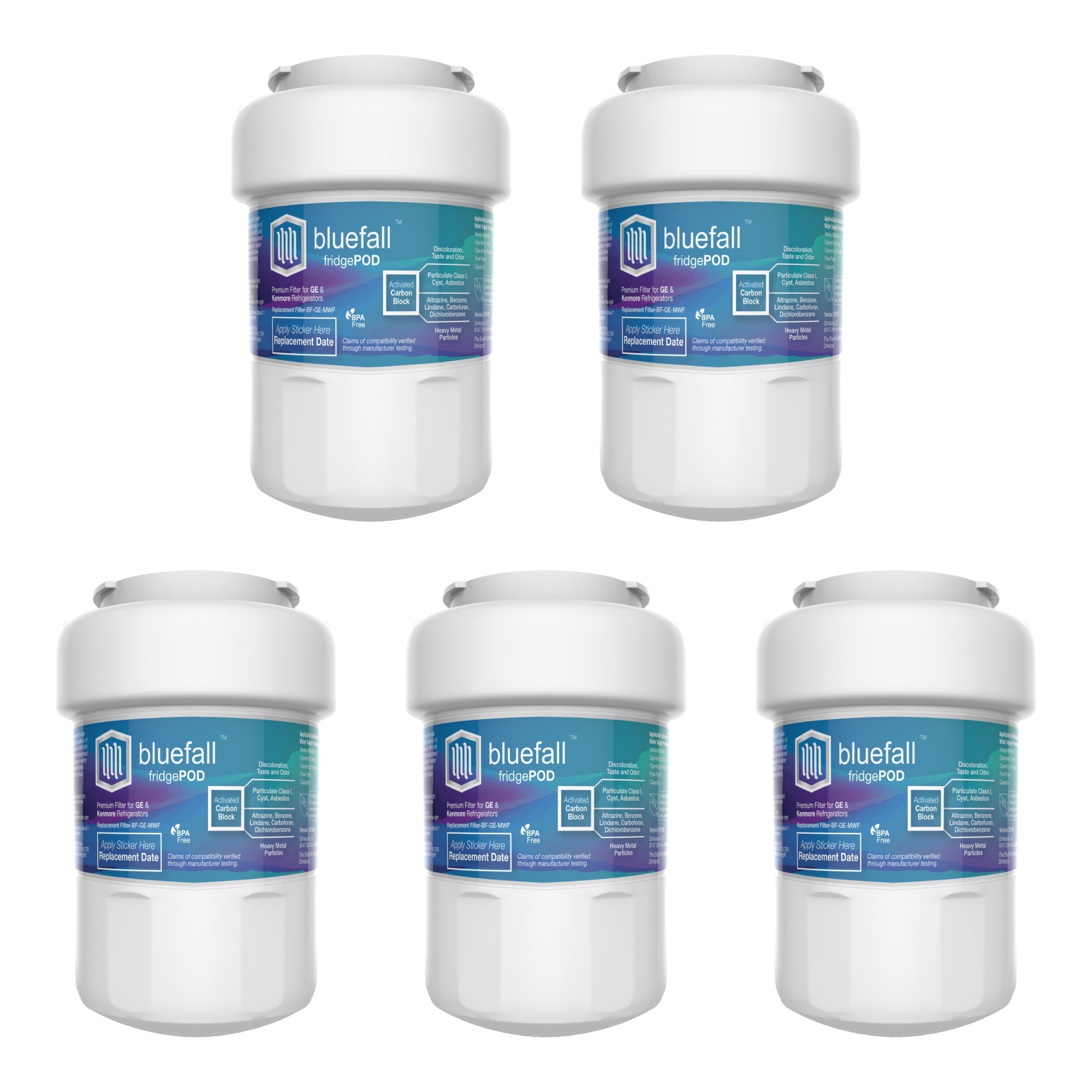 GE MWF Refrigerator Water Filter- Compatible by Bluefall by Drinkpod