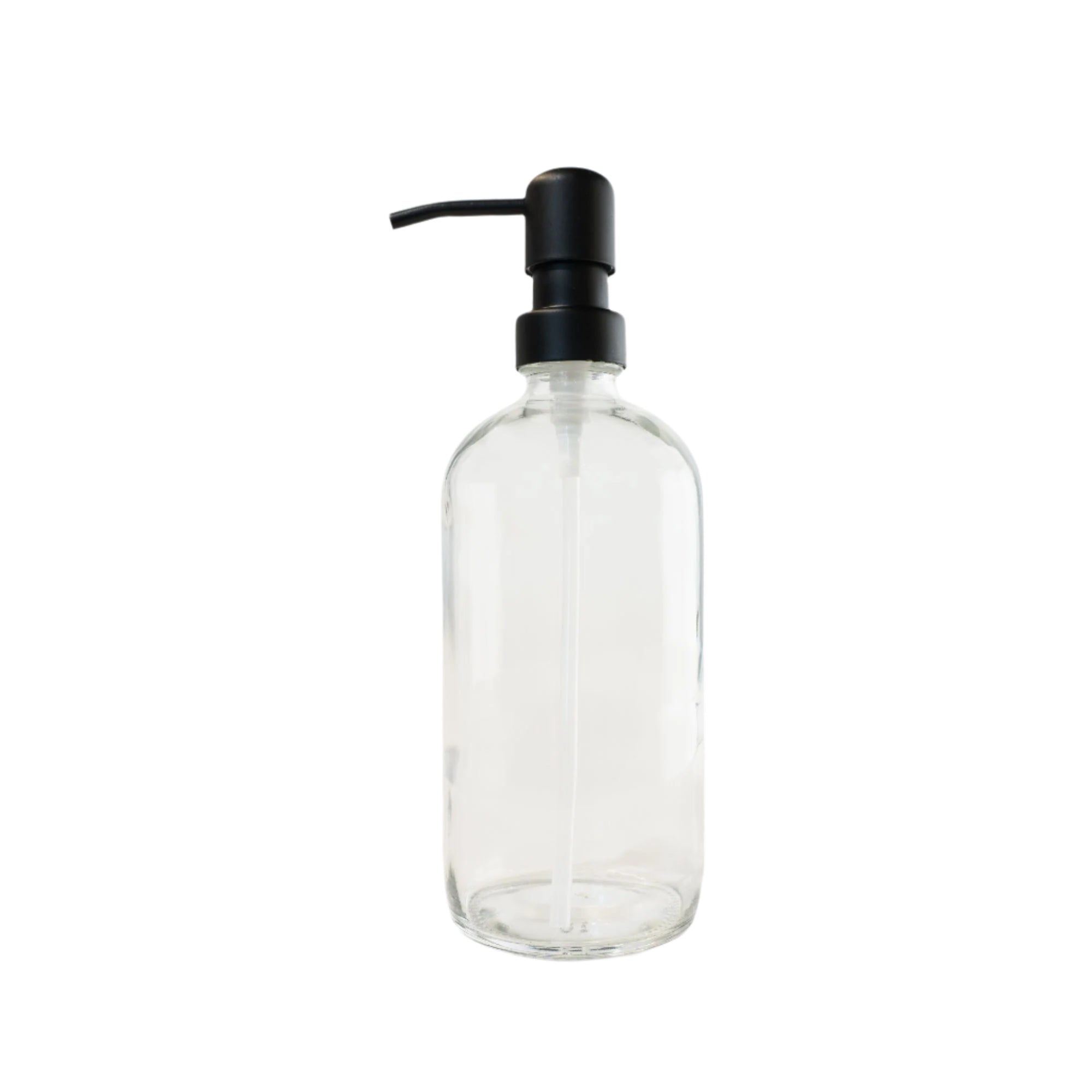 Soap Glass Bottle with Black Pump by Everneat