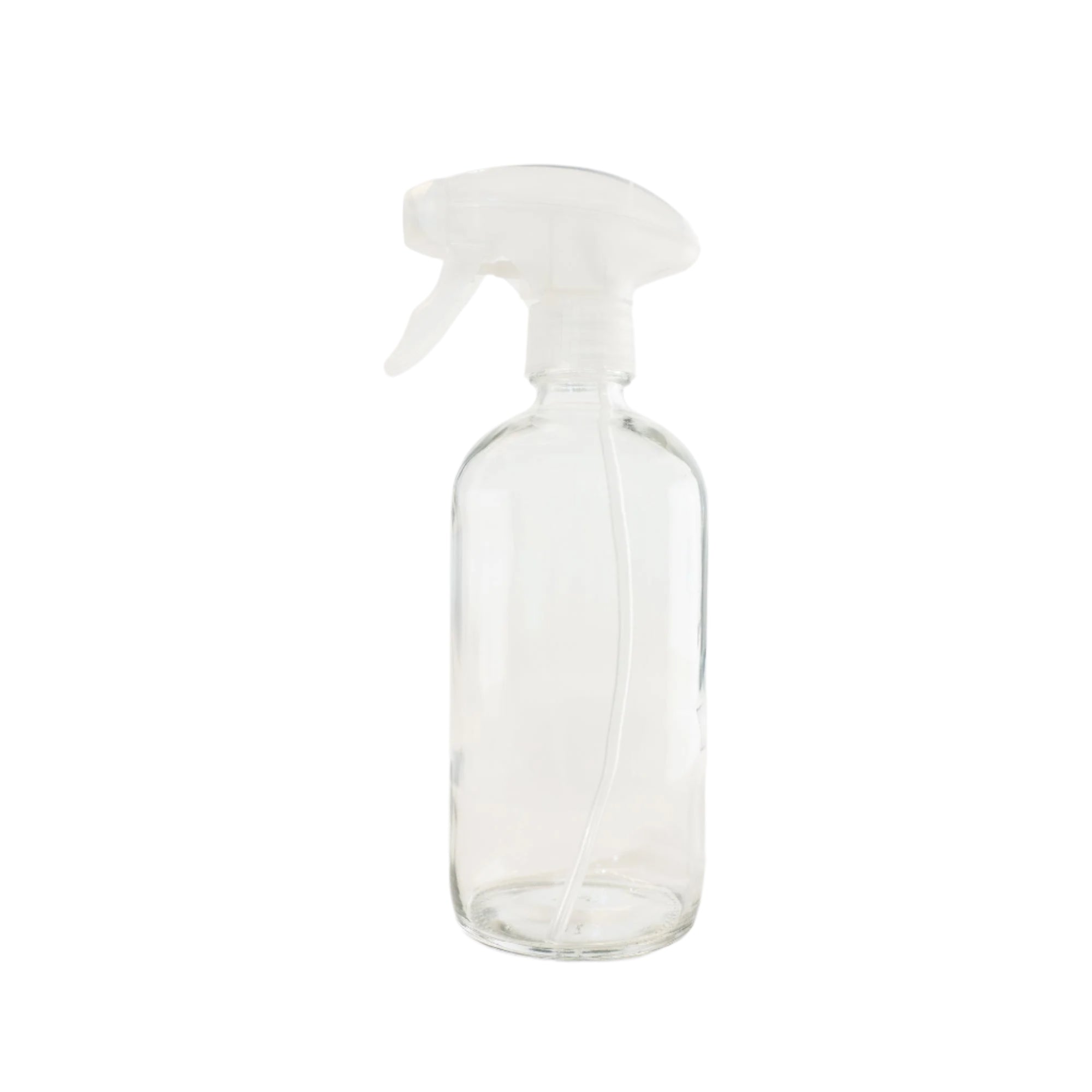 Spray Glass Bottle with Clear trigger sprayer (16oz) by Everneat