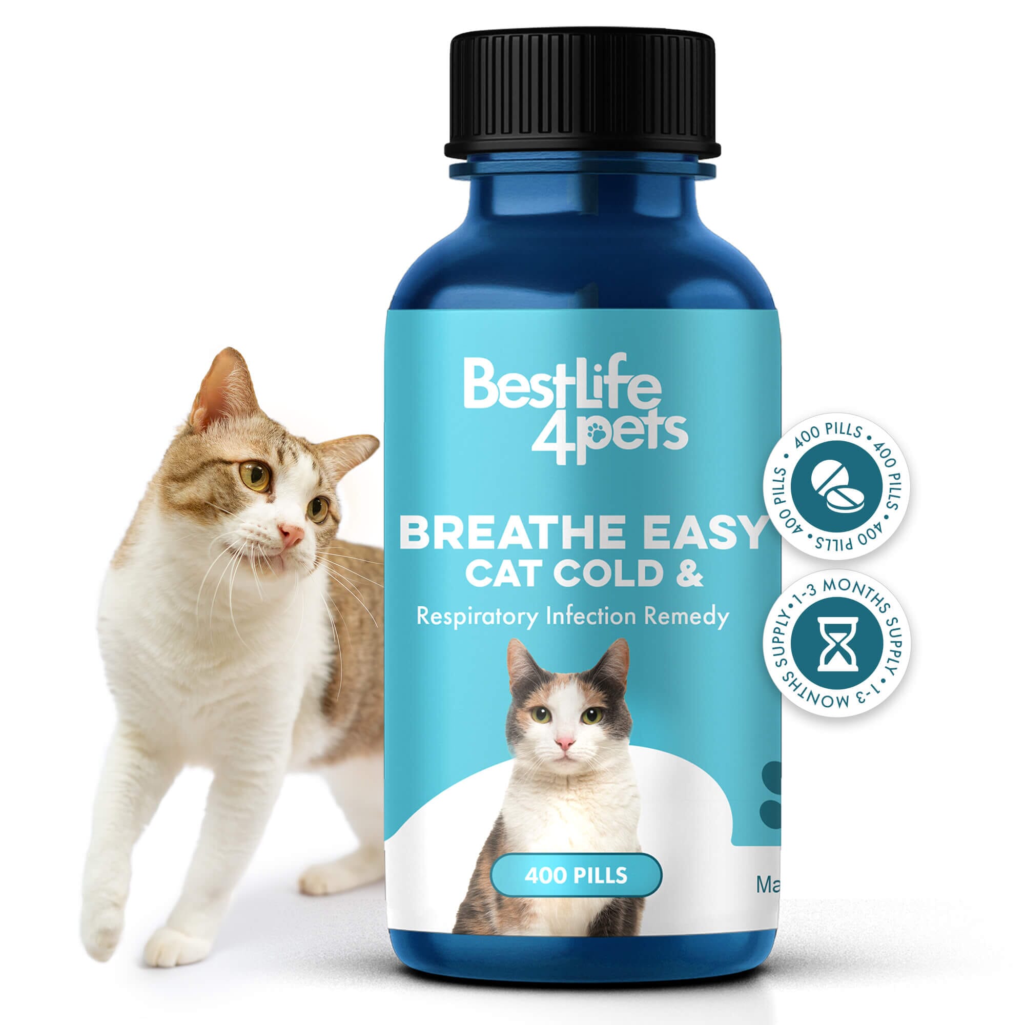 Breathe Easy for Cats - Cold, Sneezing & Respiratory Support by BestLife4Pets