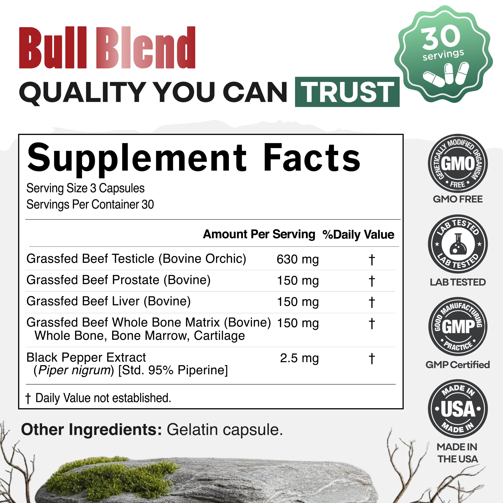 Wholesale of 10 - The Bull Blend - Beef Organs for Hormone Support