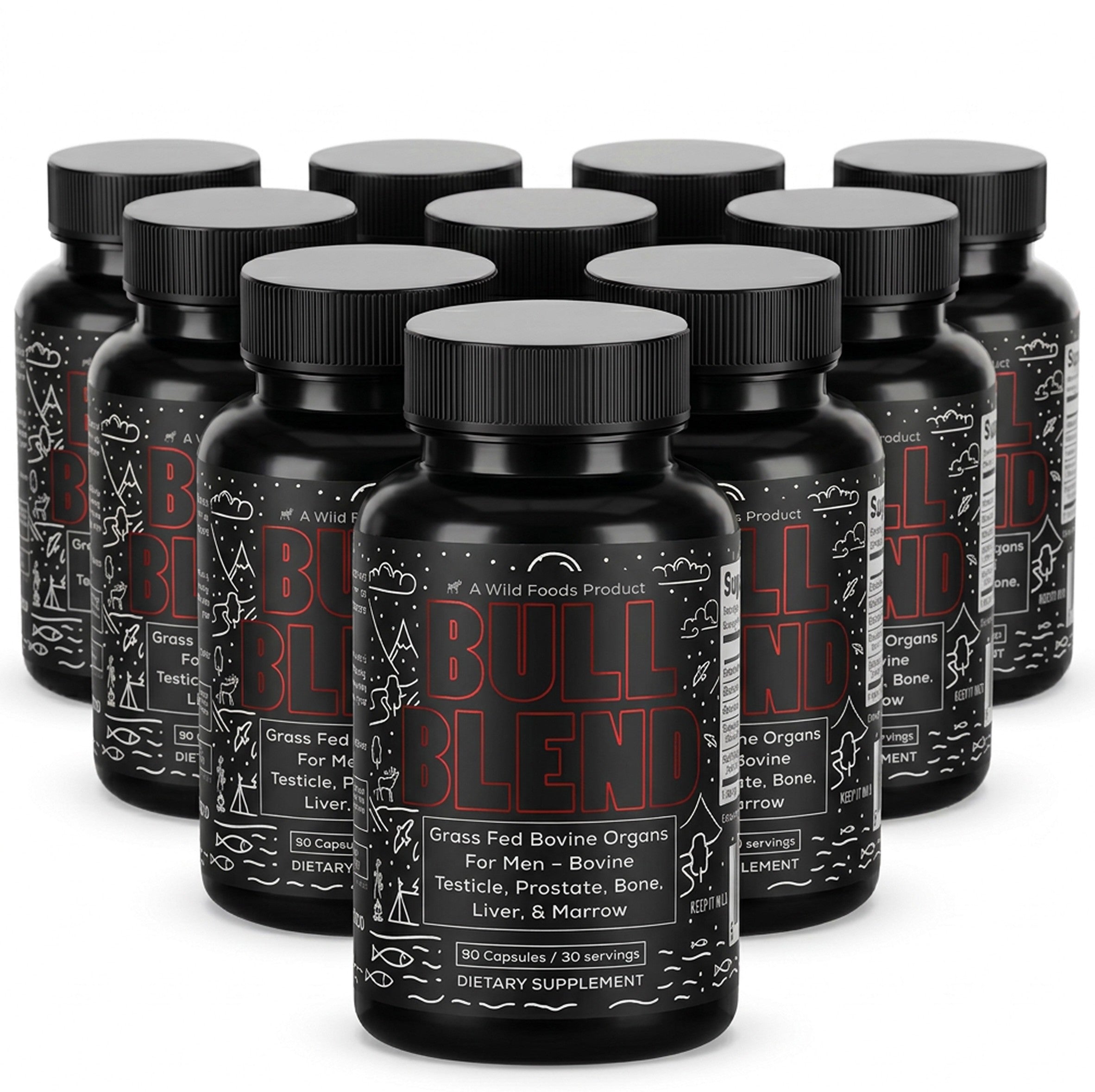 Wholesale of 10 - The Bull Blend - Beef Organs for Hormone Support