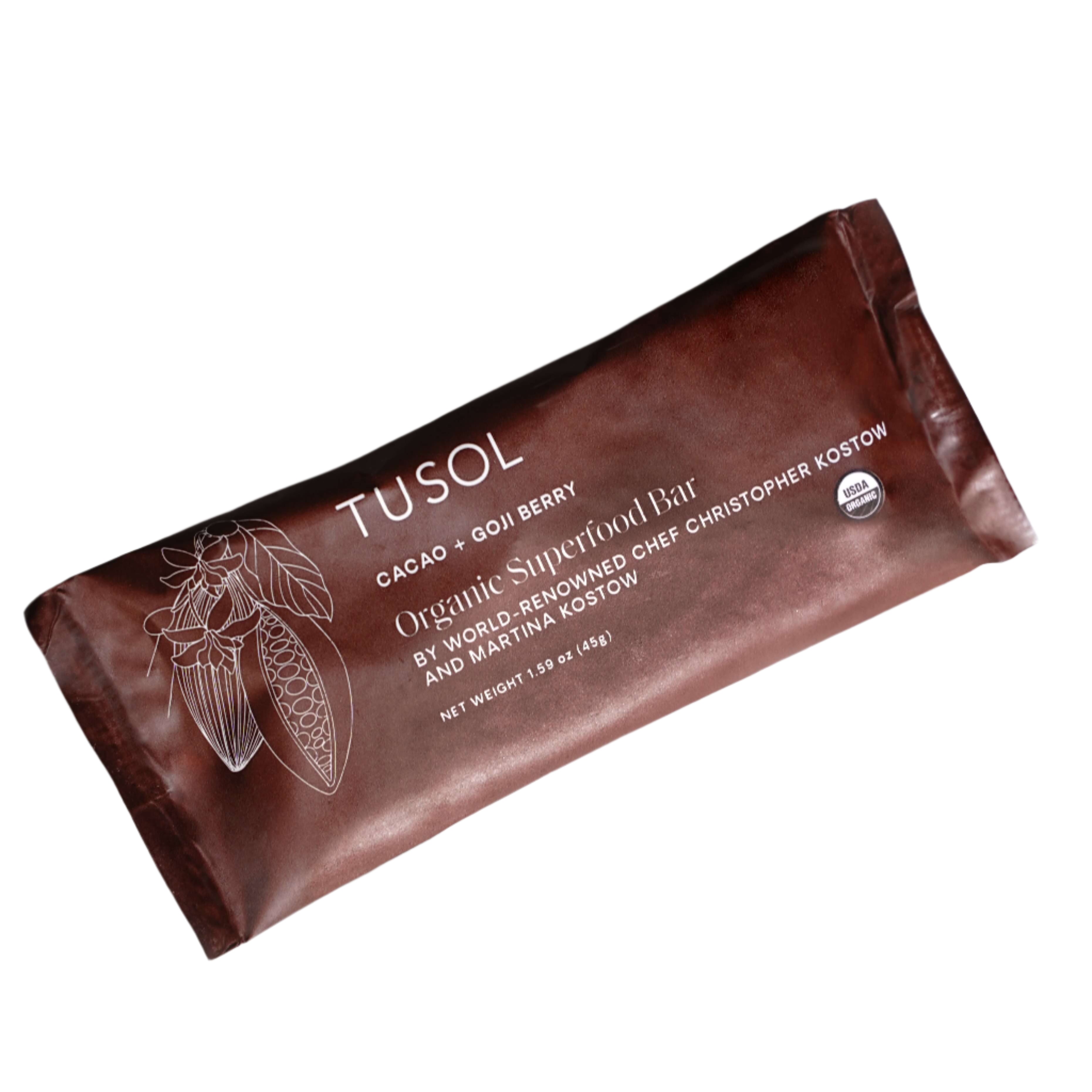 Cacao + Goji Berry Superfood Bar (24 Pack) by TUSOL Wellness