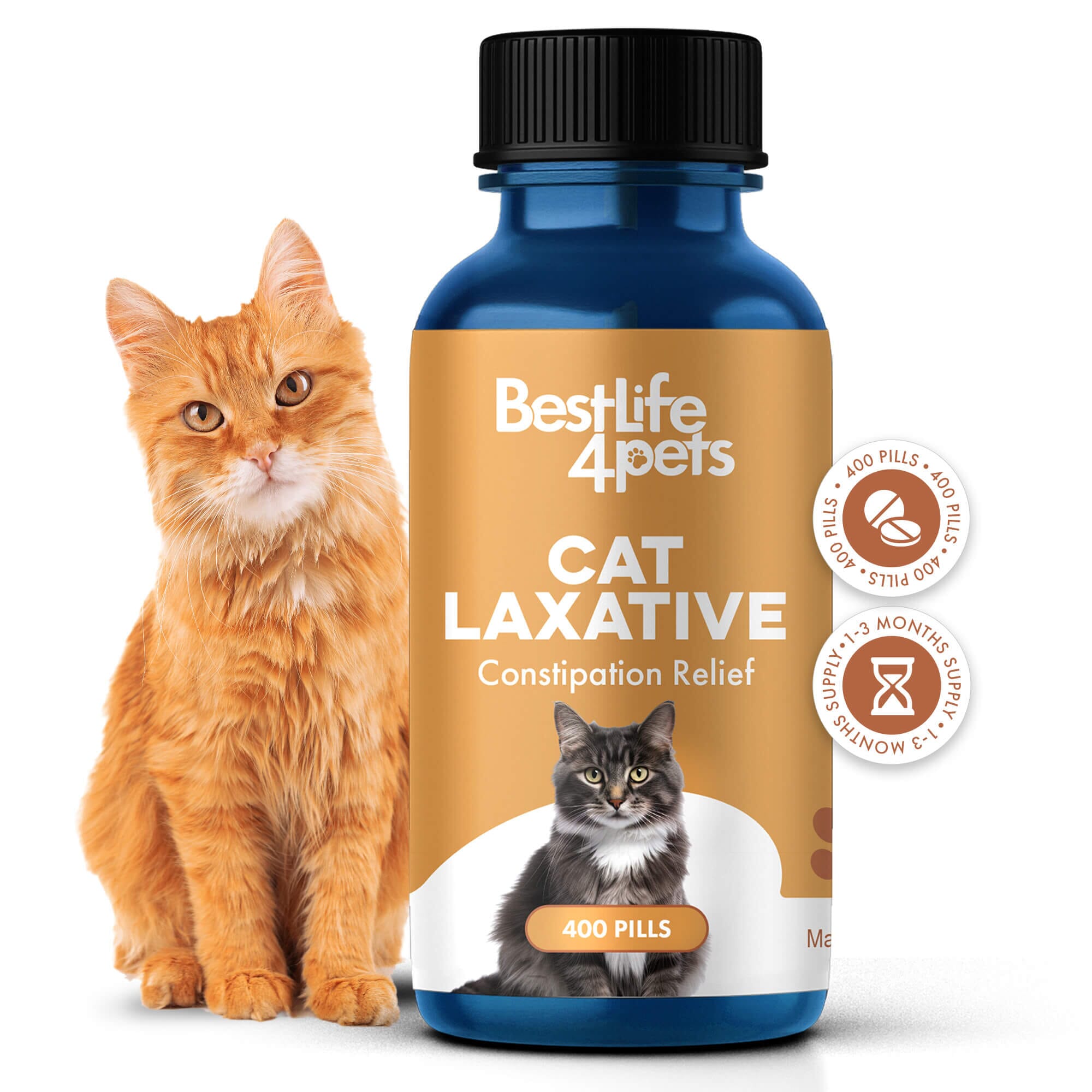 Natural Cat Laxative & Constipation Treatment by BestLife4Pets