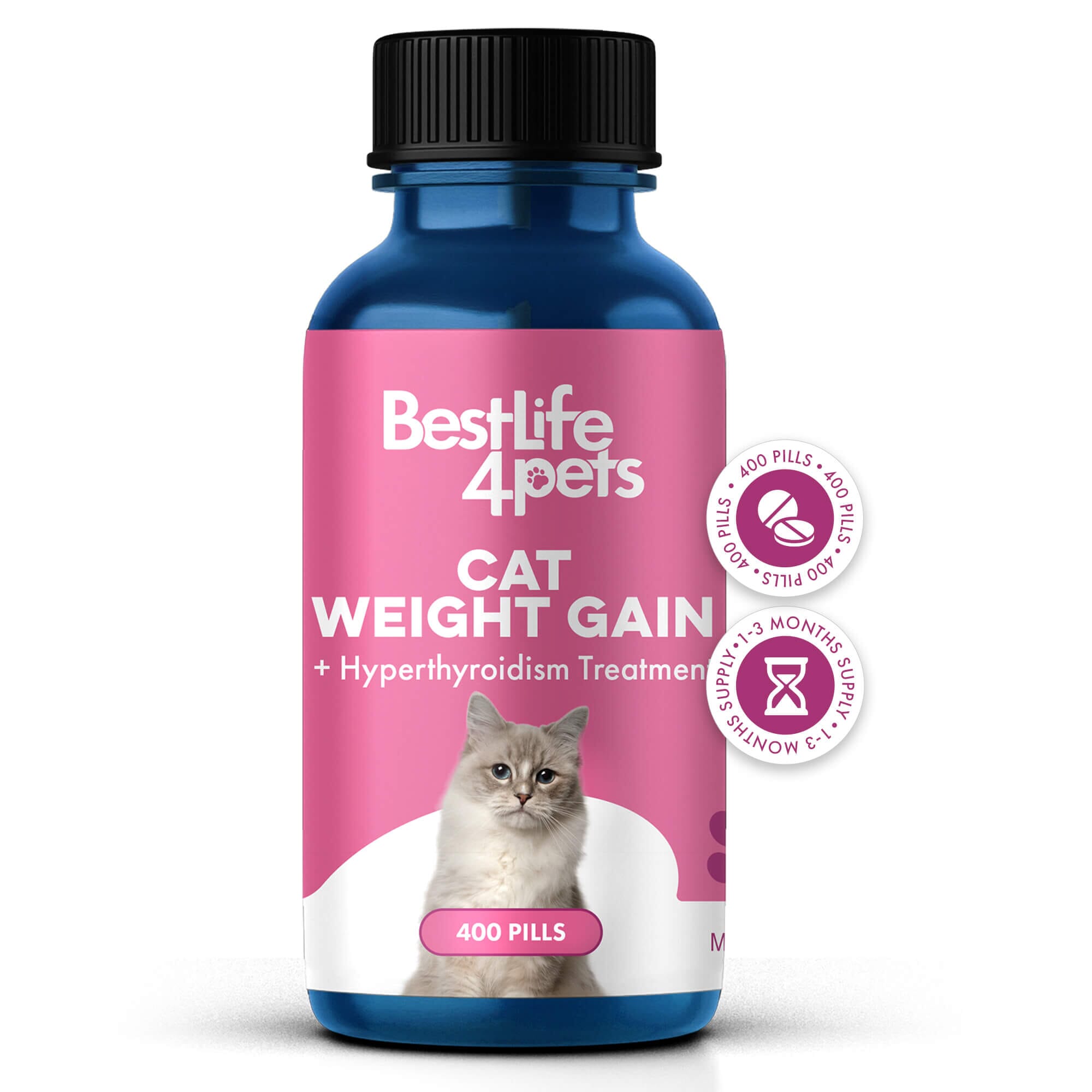 Hyperthyroidism Supplement for Cats - Helps Cat Weight Gain by BestLife4Pets