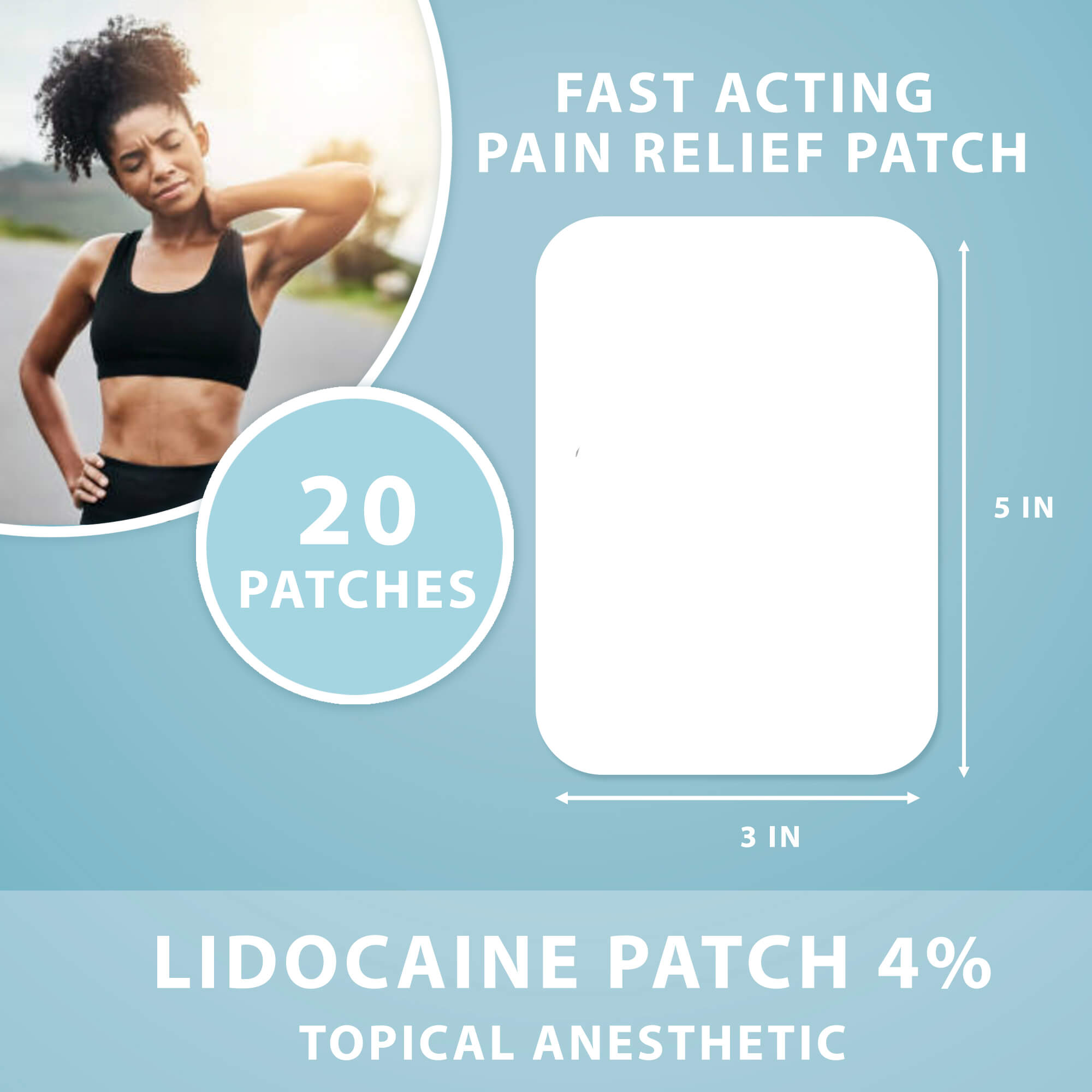 Lidocaine 4% Patch, 20 patches by Curist