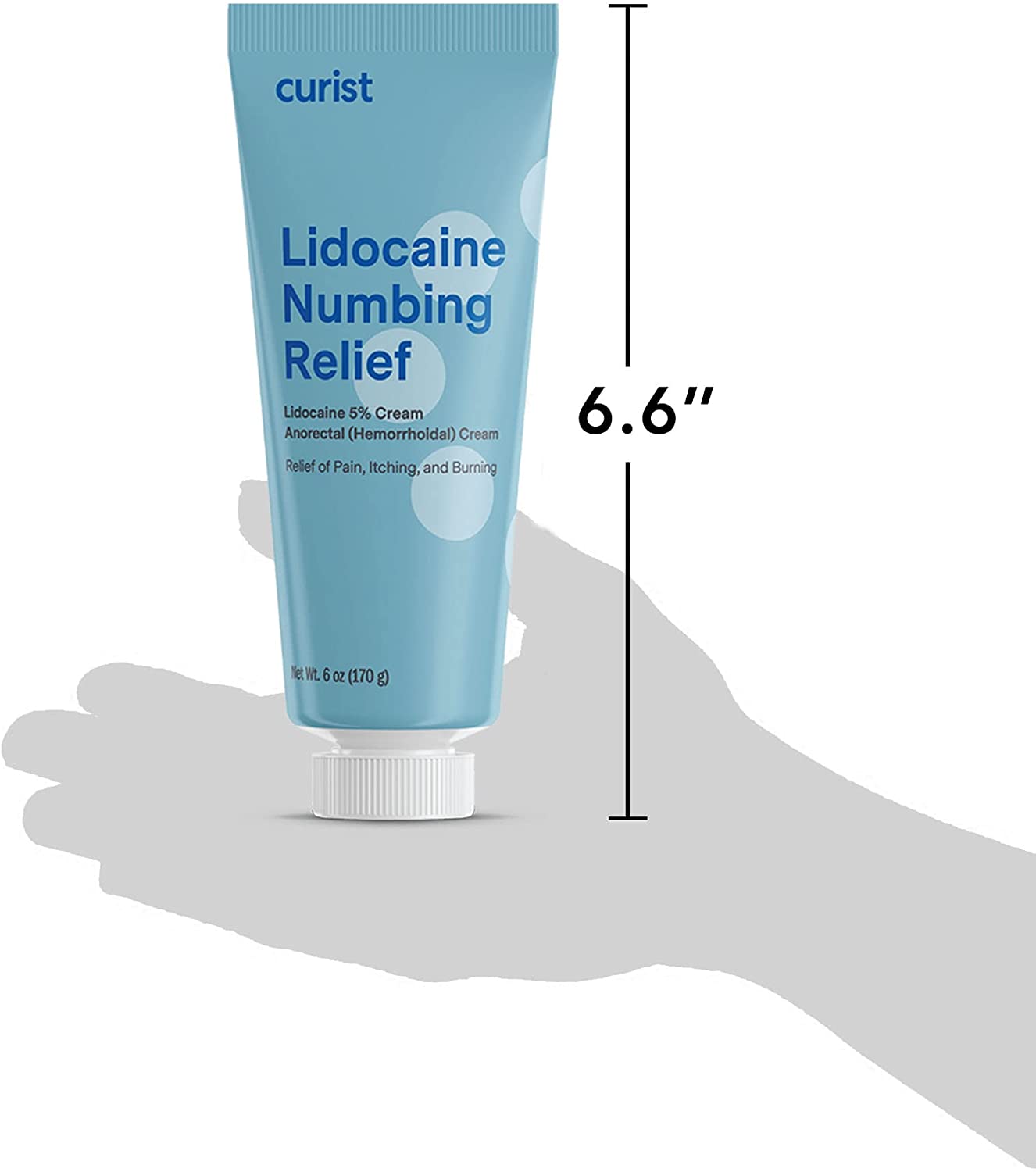 Numbing Lidocaine Cream 5%, 6 oz by Curist