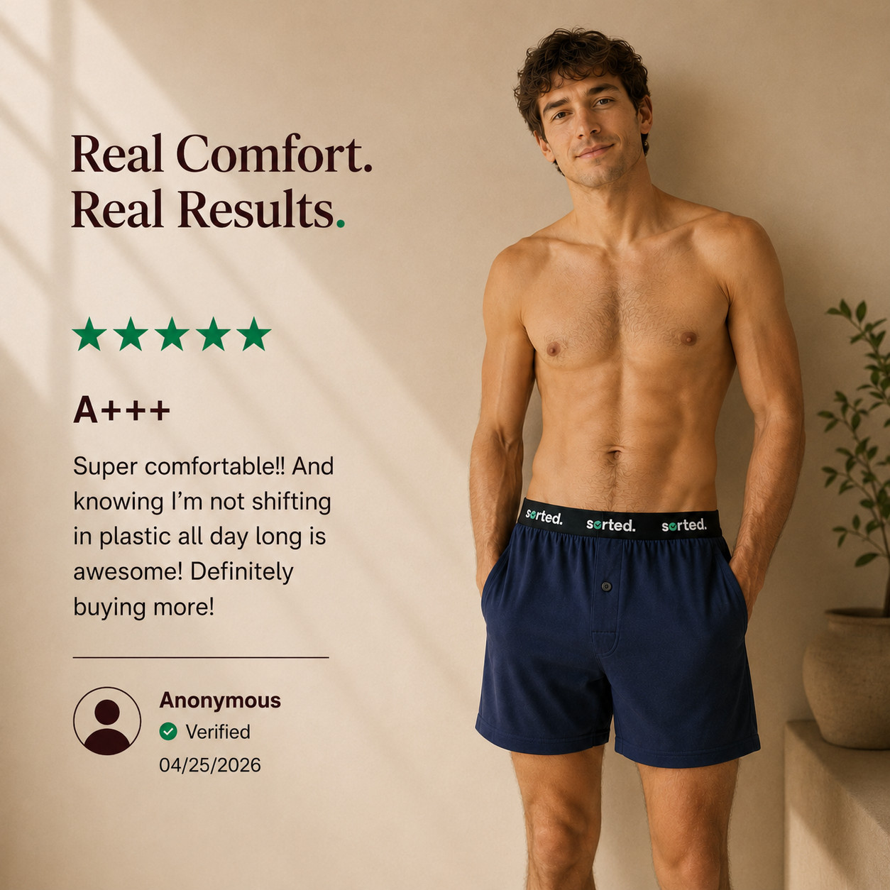 100% Organic Cotton Boxers