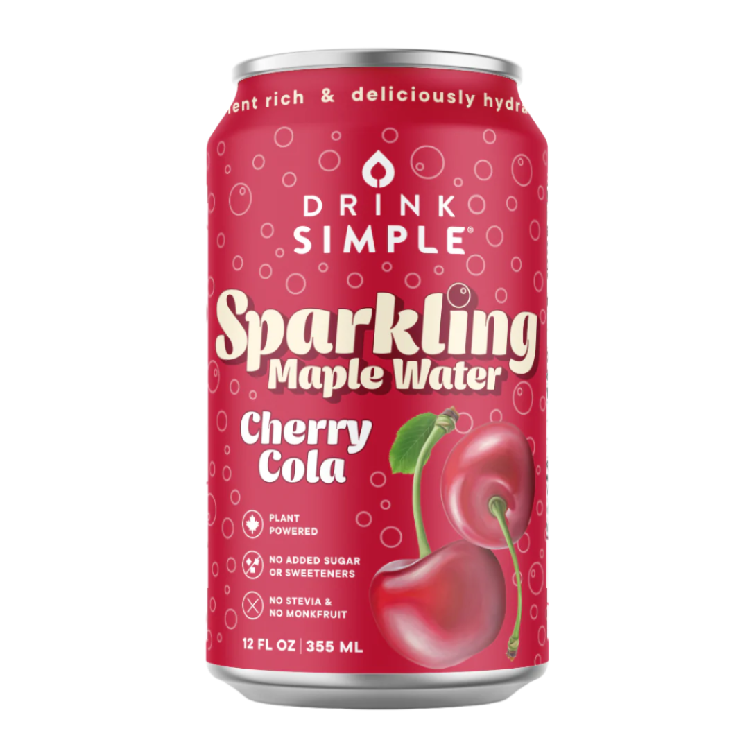 12 oz. Tart Cherry Vanilla Sparkling Maple Water - 12 Pack by Drink Simple