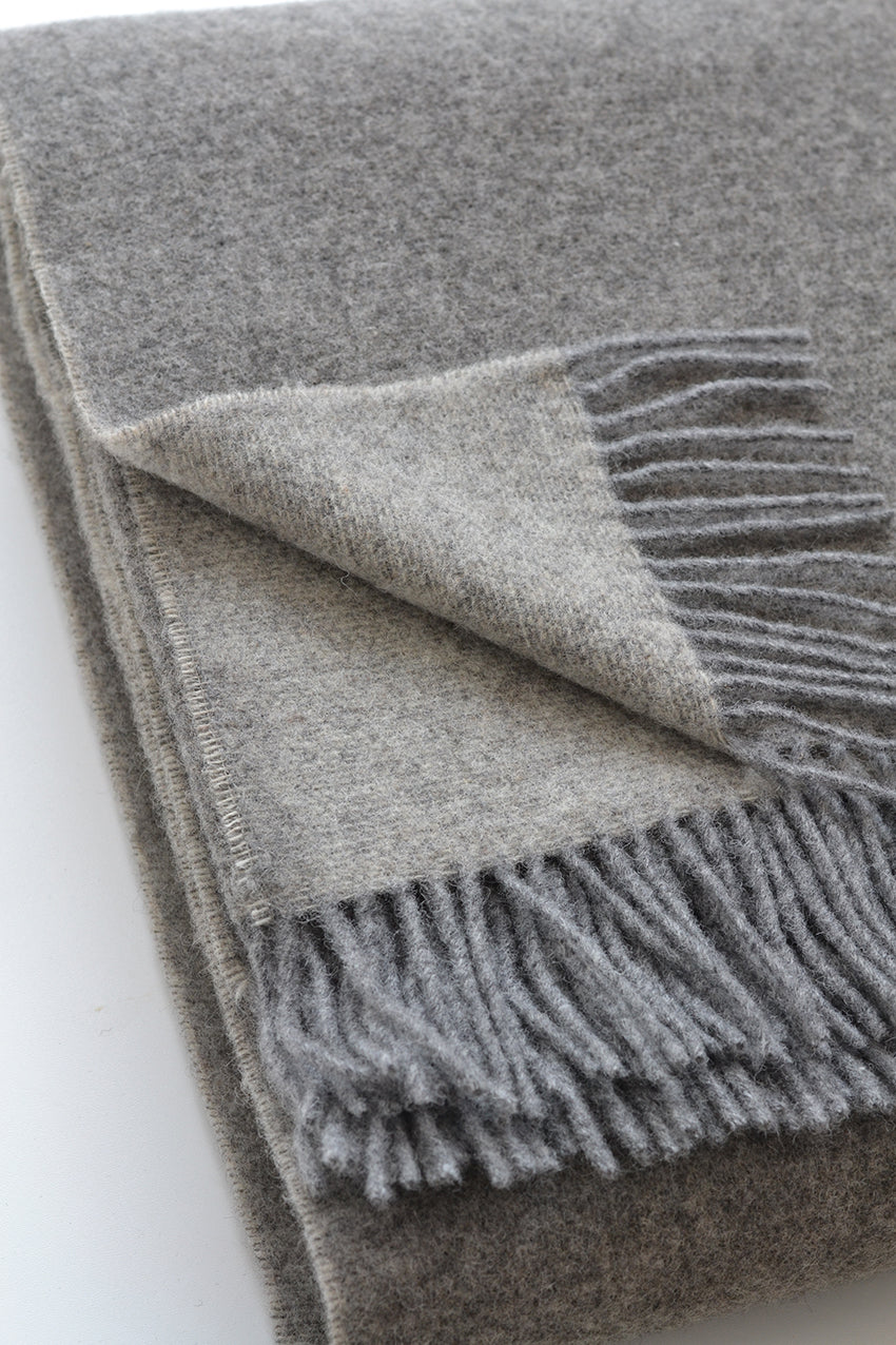 Trafalgar Double Sided Wool Throw by Linen Way