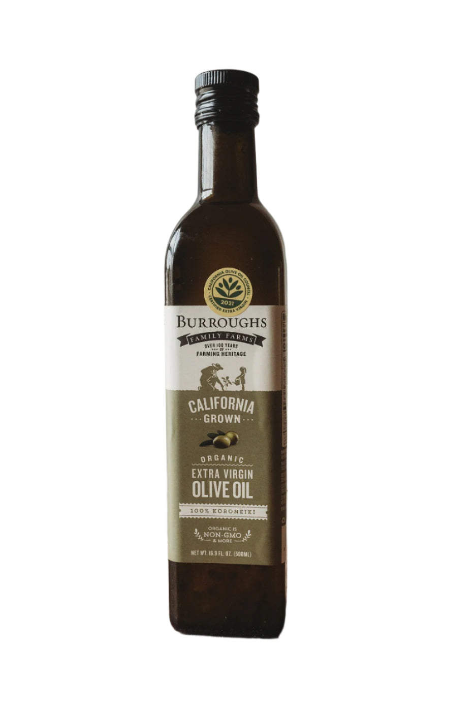 Organic Extra Virgin Olive Oil Koroneiki 2023 by Burroughs Family Farms