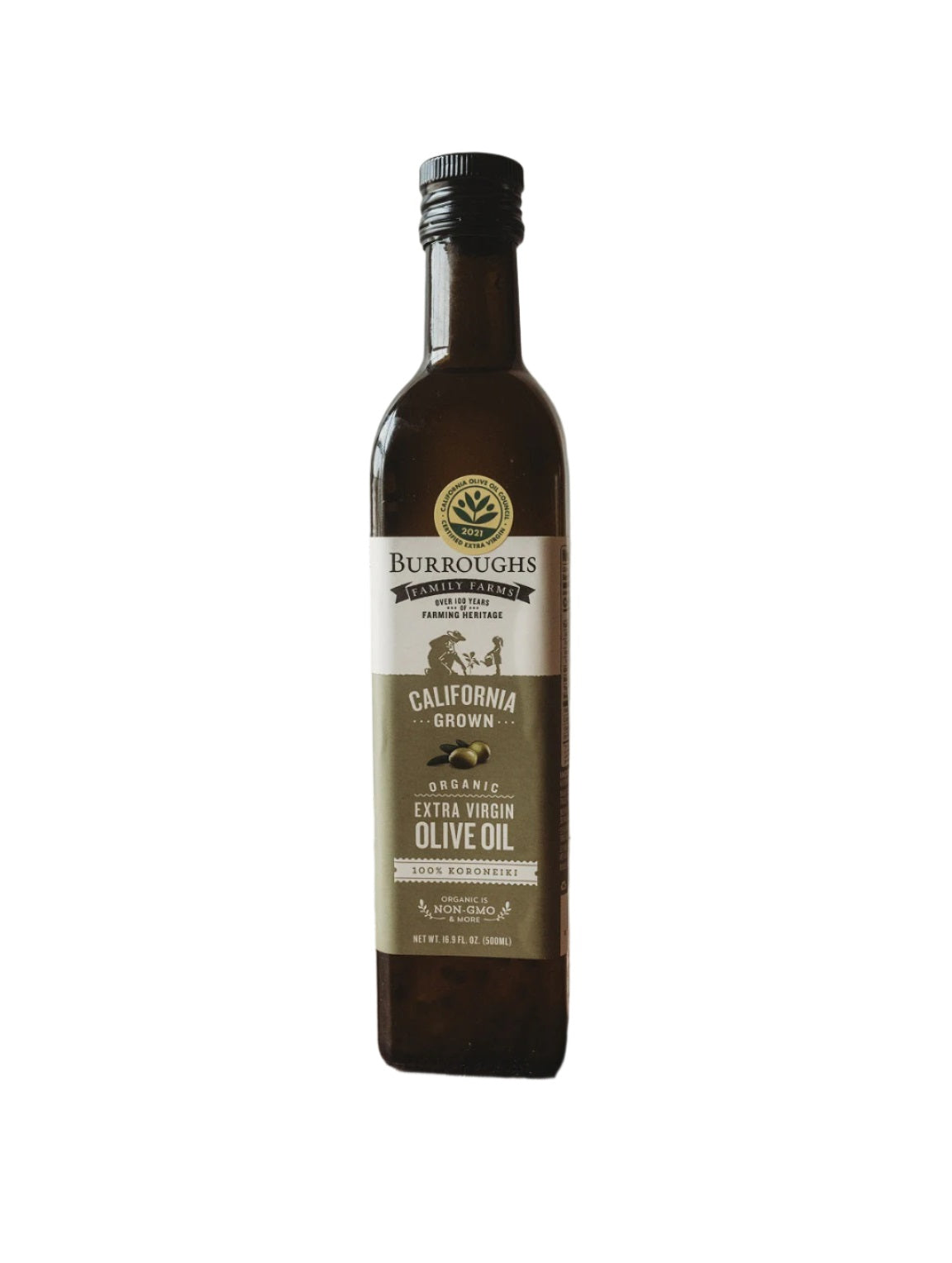 Organic Extra Virgin Olive Oil Koroneiki 2023 by Burroughs Family Farms
