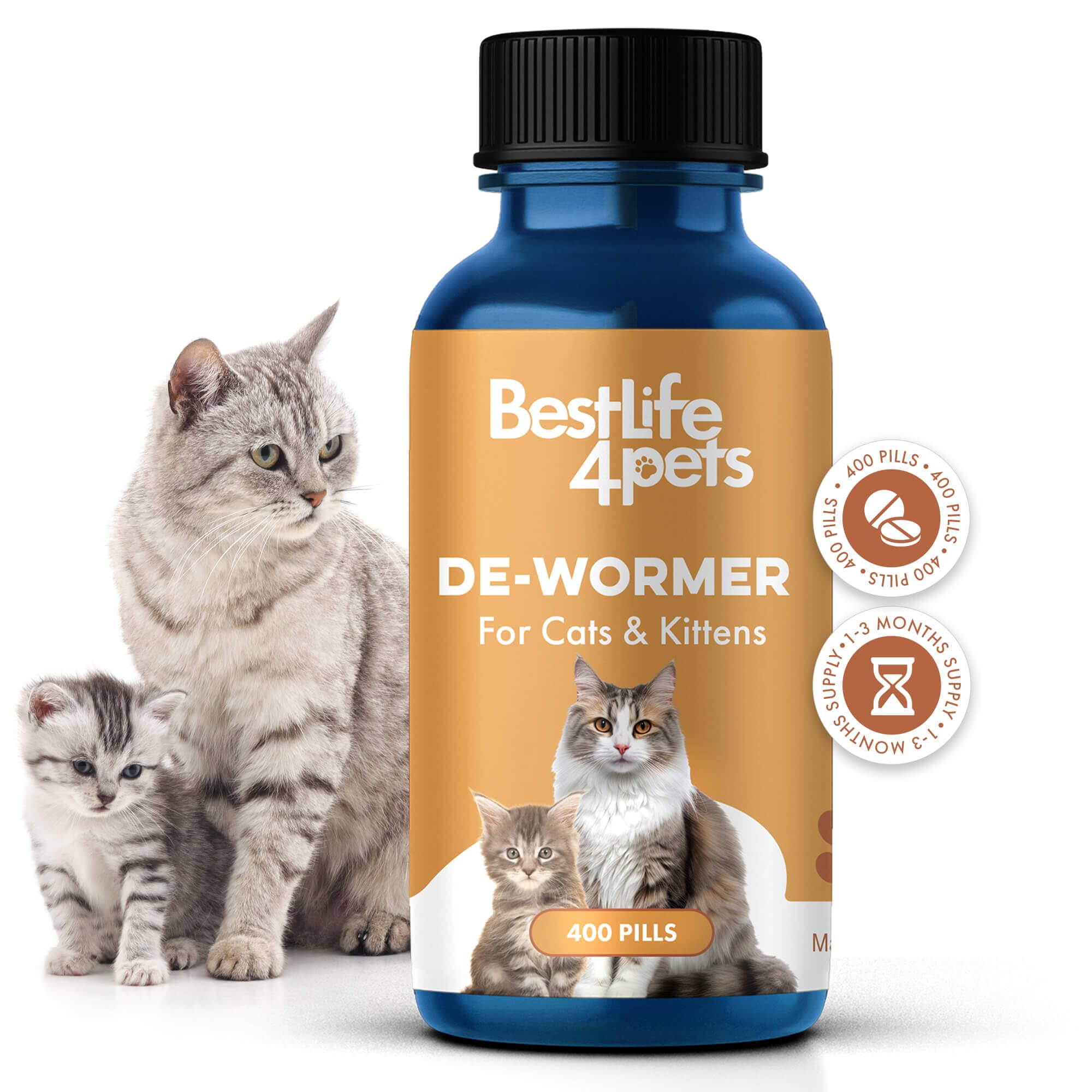 Homeopathic Broad Spectrum Dewormer for Cats & Kittens by BestLife4Pets