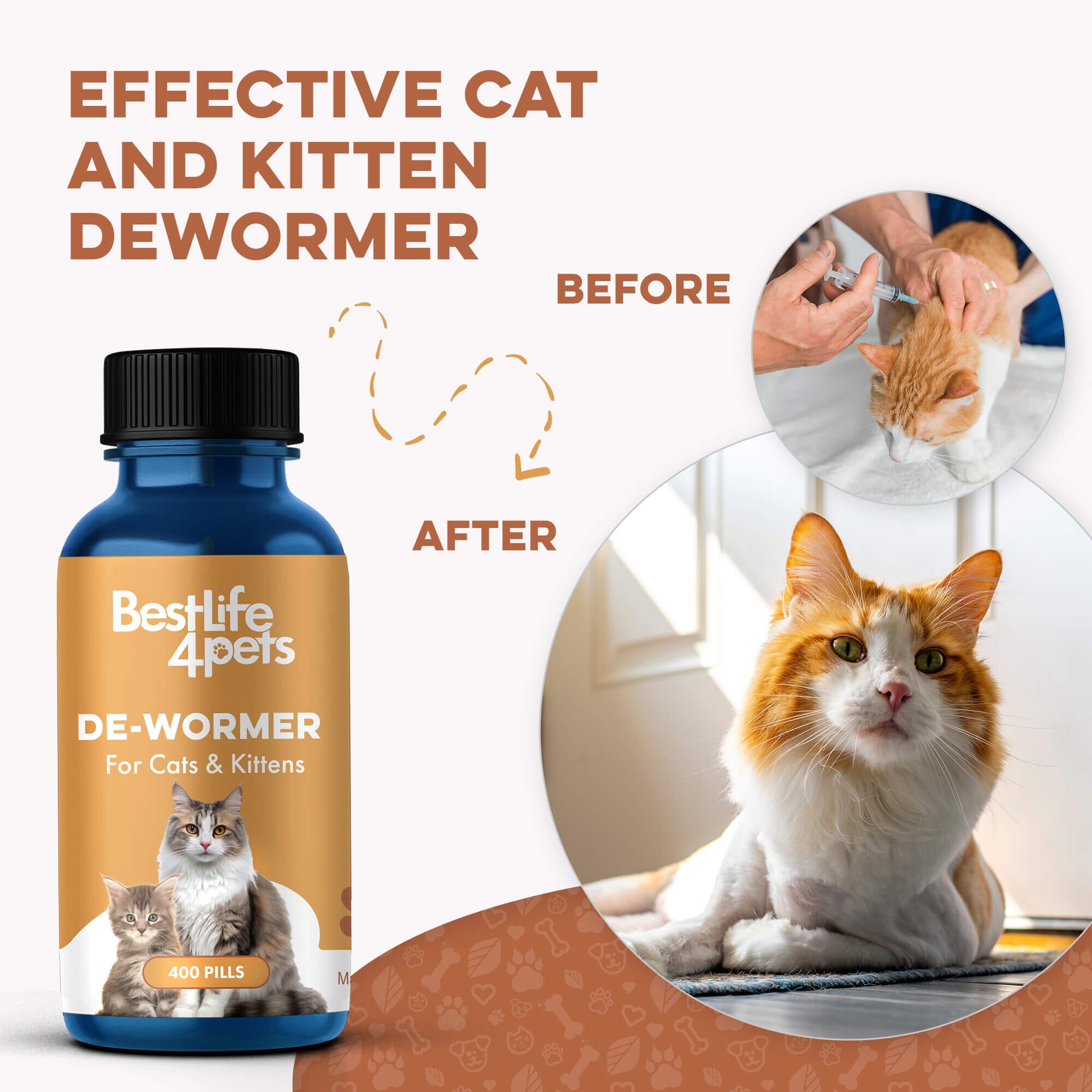 Homeopathic Broad Spectrum Dewormer for Cats & Kittens by BestLife4Pets