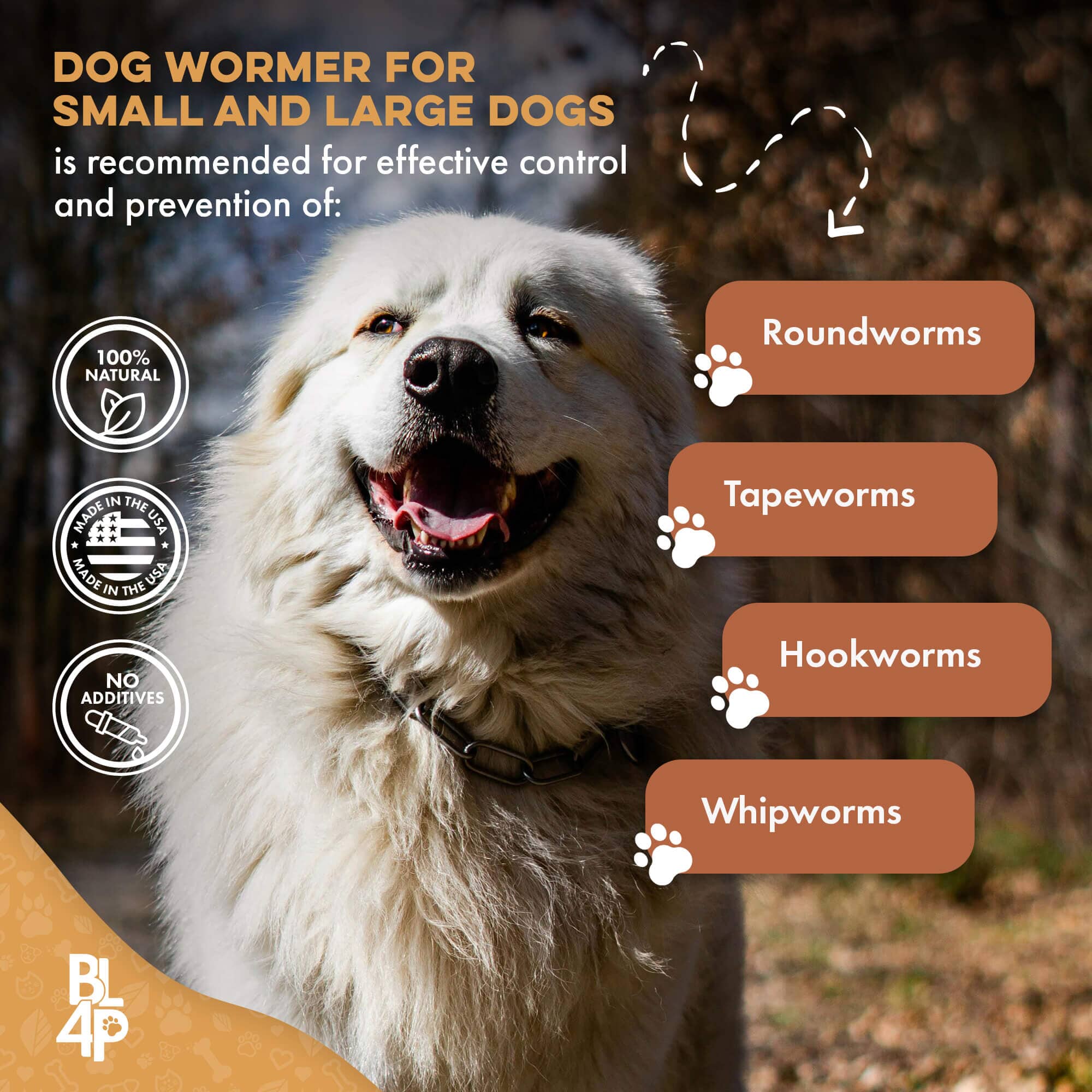 Broad Spectrum De-wormer for All Dogs by BestLife4Pets