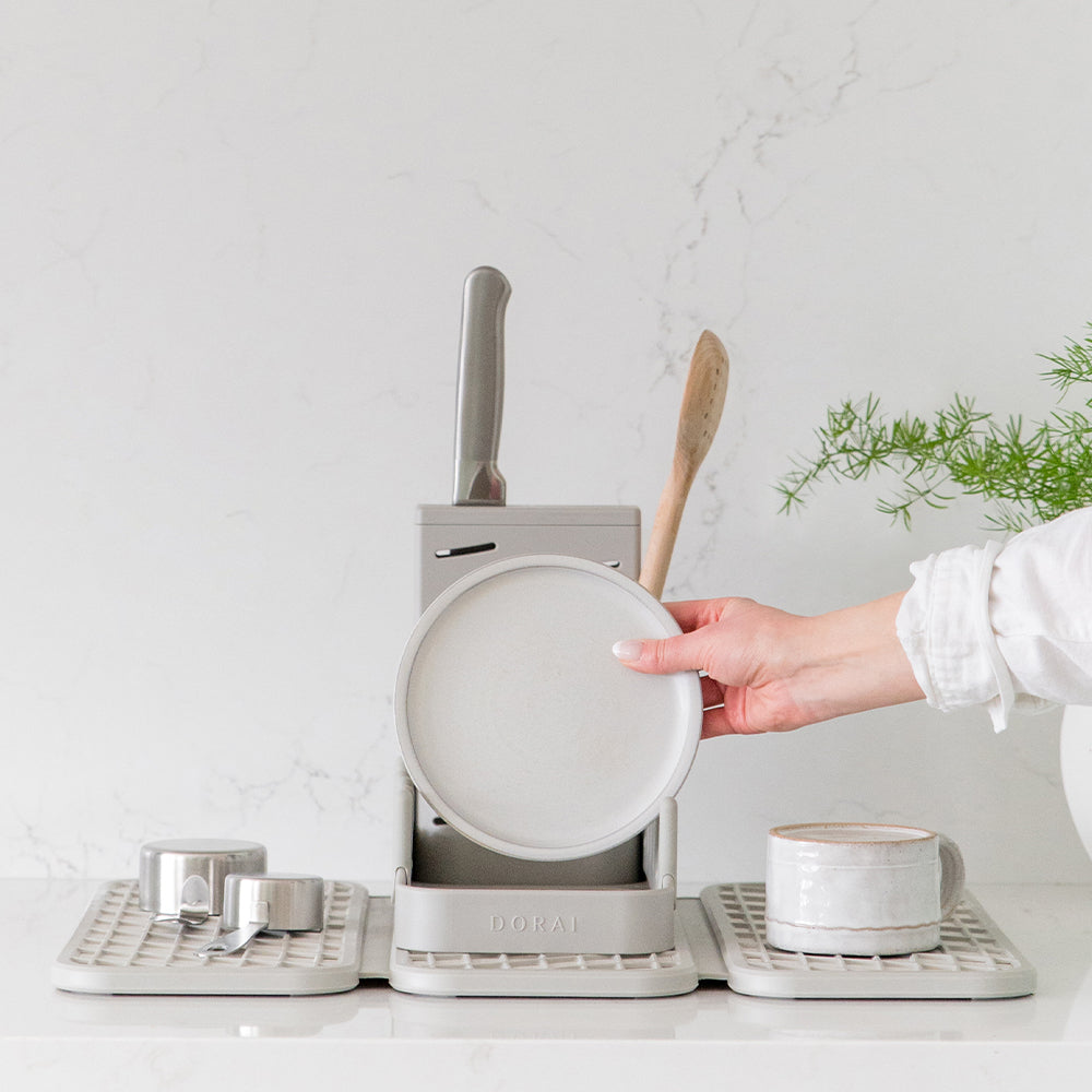 Dish Pad + Rack Bundle by Dorai Home | Quick-Drying Home Essentials