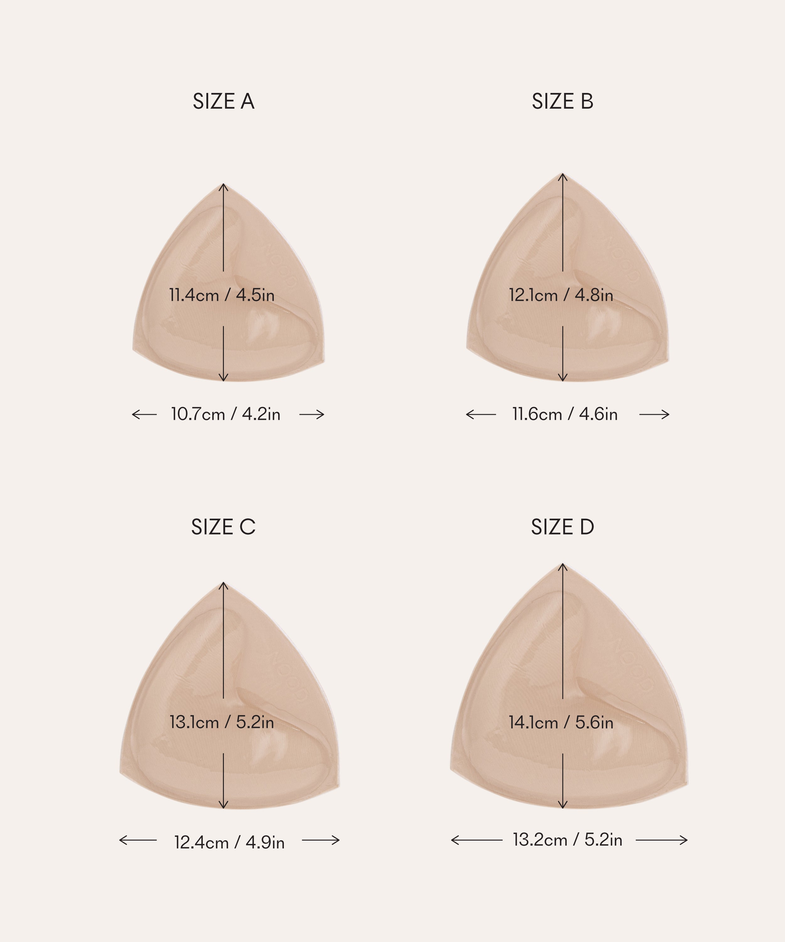 Double Up Triangle Push Up Pads by NOOD