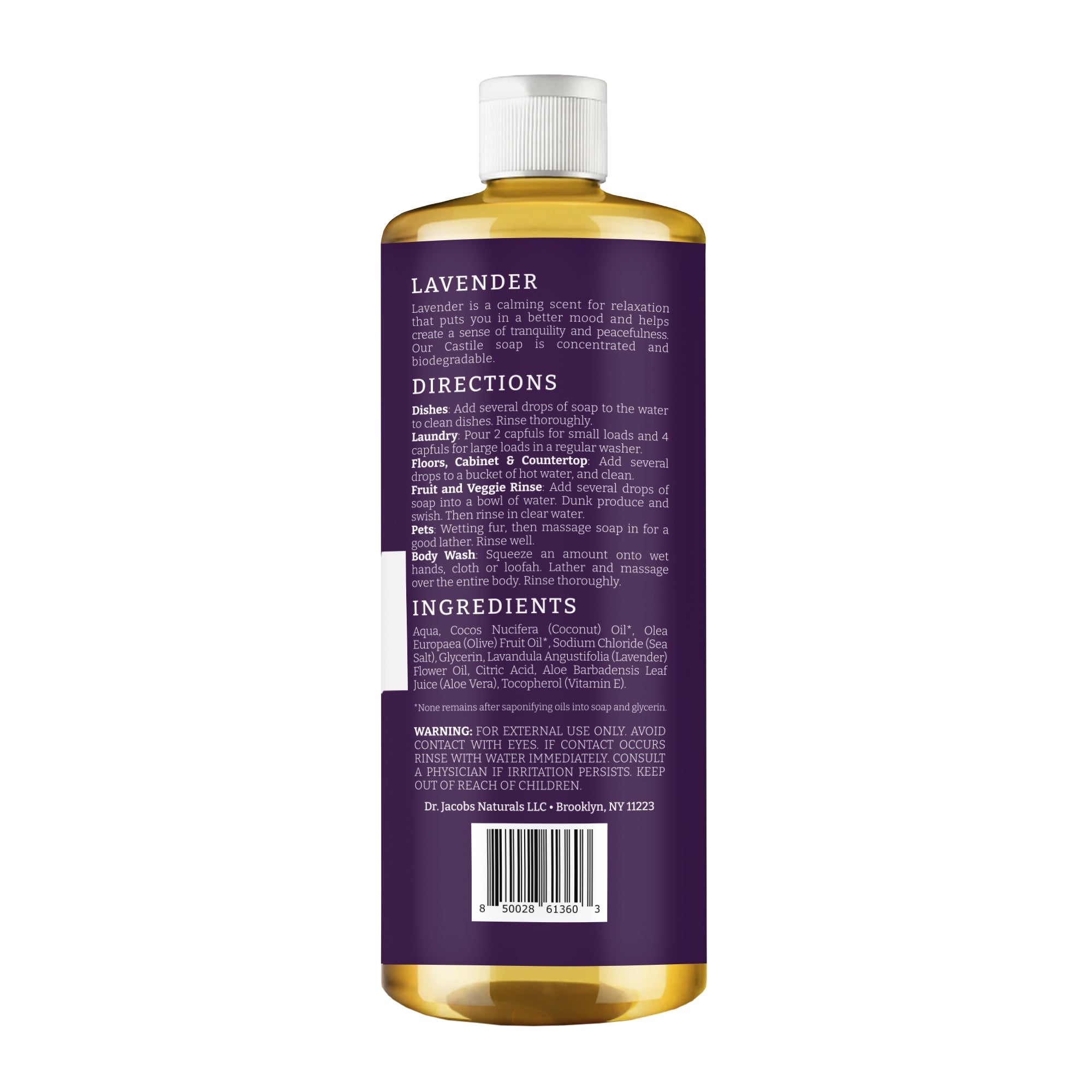 Lavender All in 1 Castile Soap by Dr. Jacobs Naturals