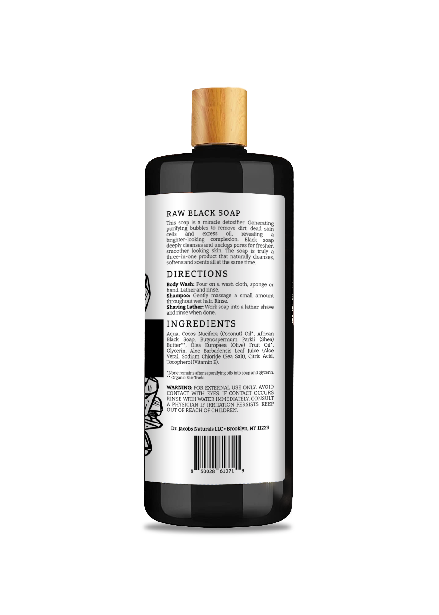 Raw Black Soap by Dr. Jacobs Naturals