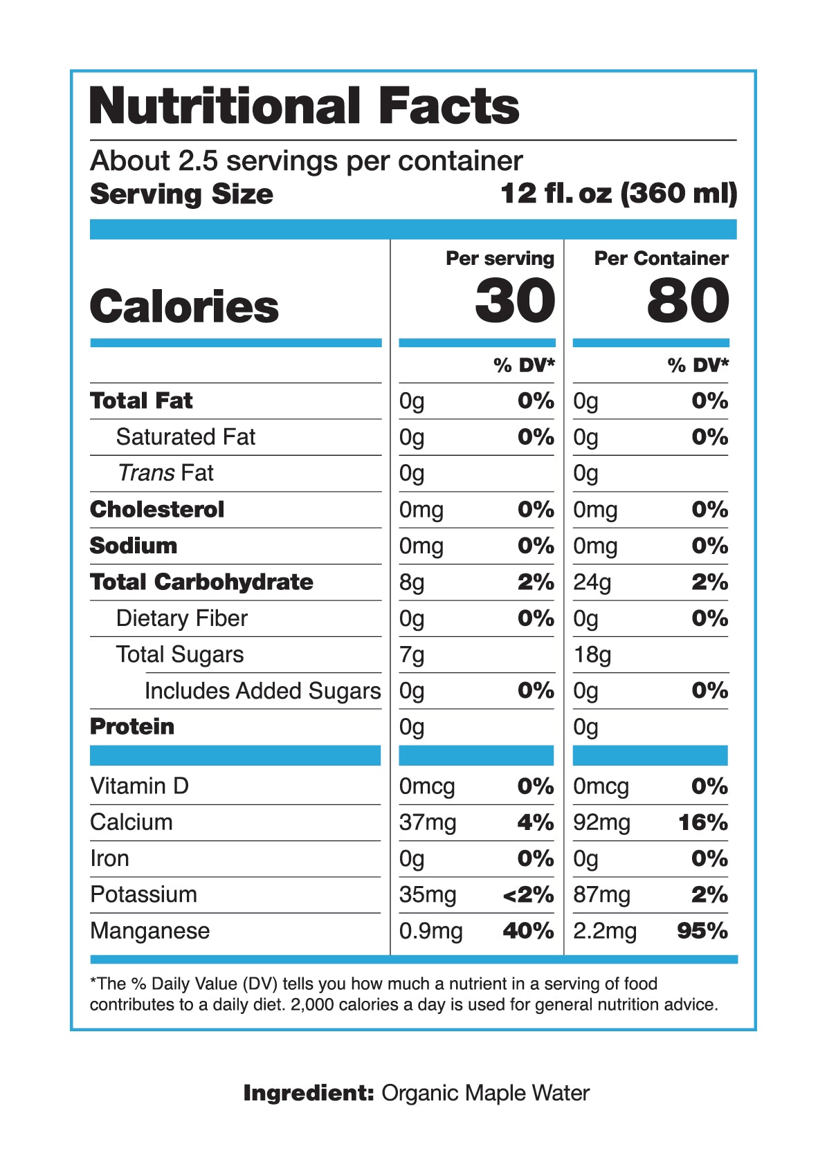 Drink Simple 33.8 oz. Maple Water - Pack of 12 by Drink Simple