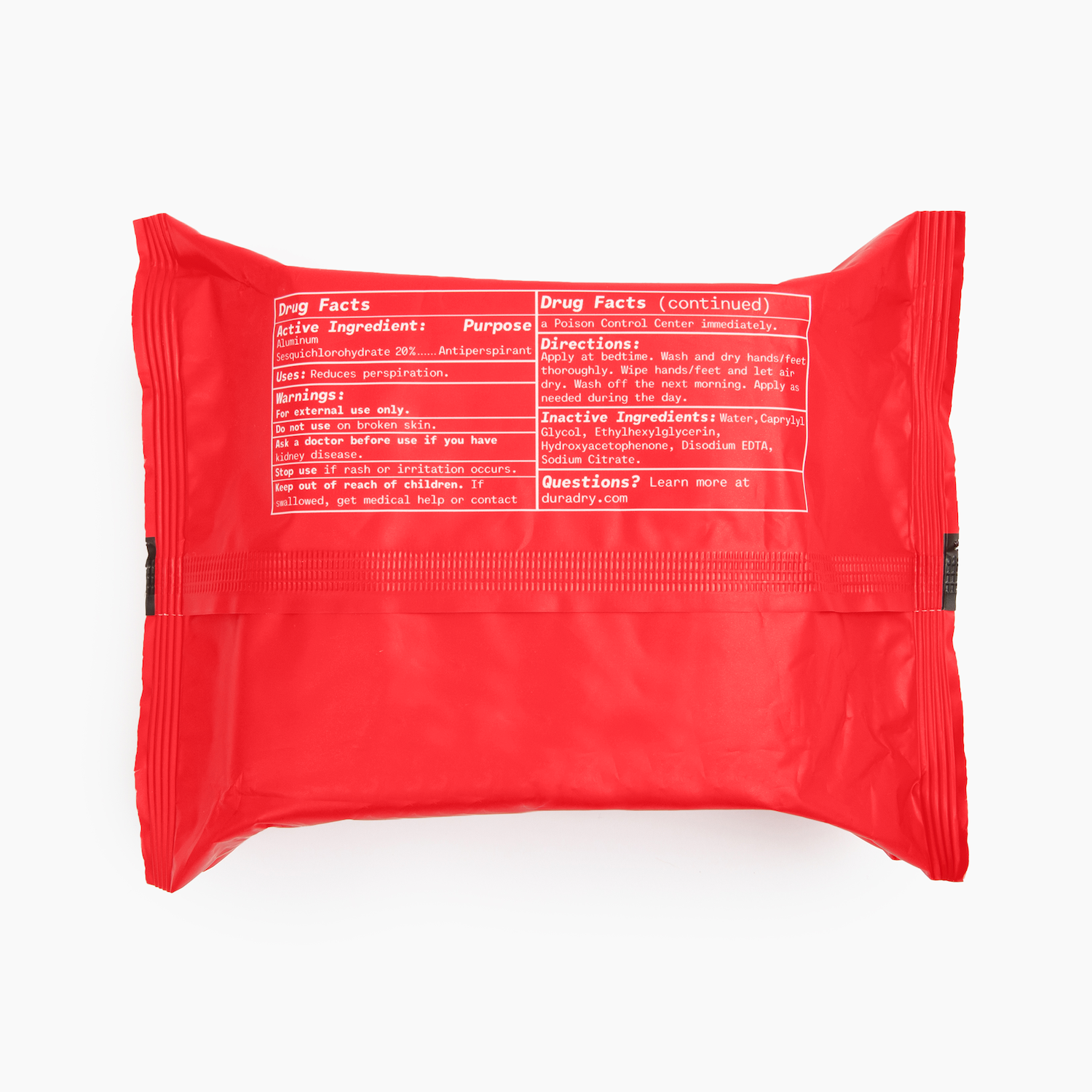 Whole Body Antiperspirant Wipes by Duradry