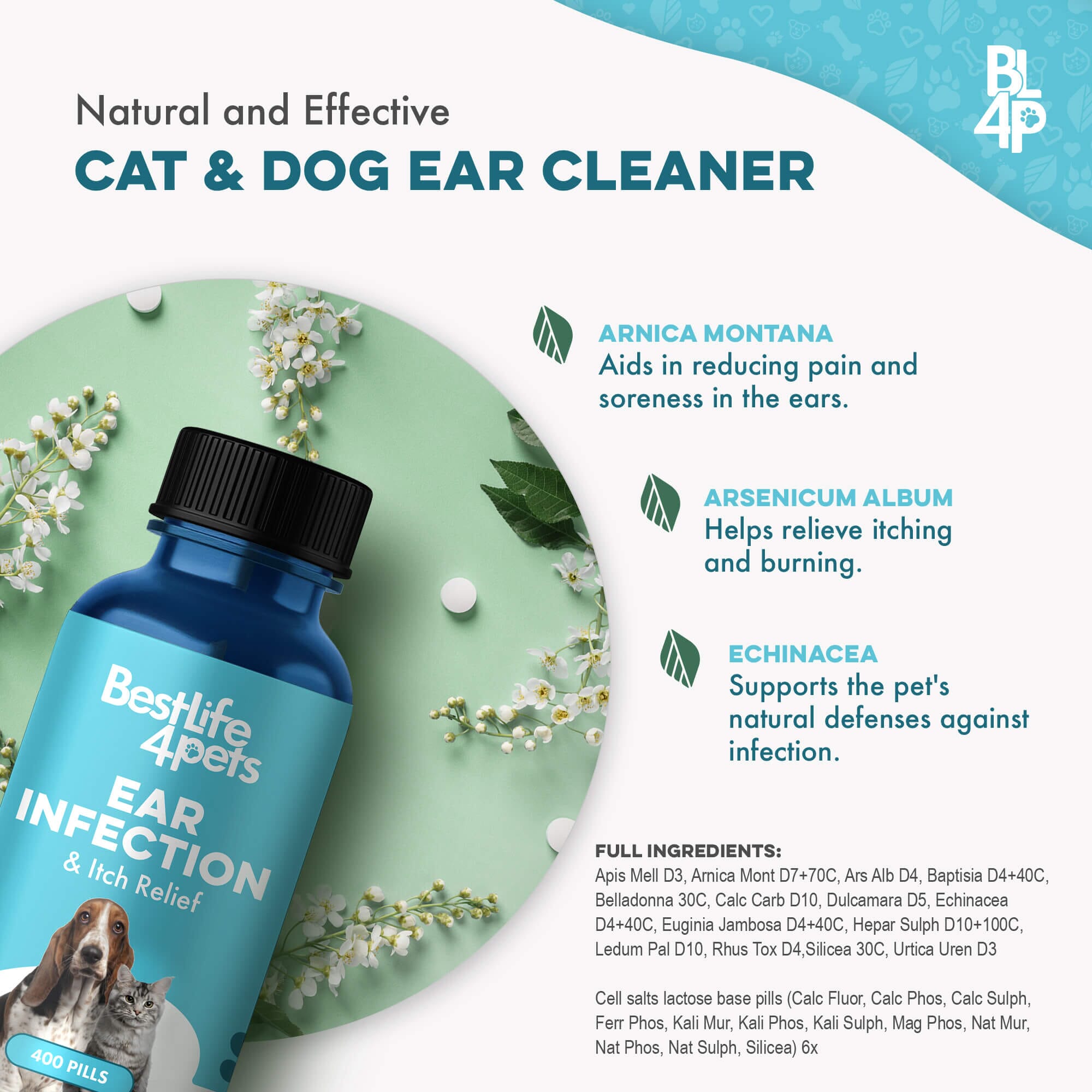 Ear Infection & Itch Relief for Dogs and Cats by BestLife4Pets