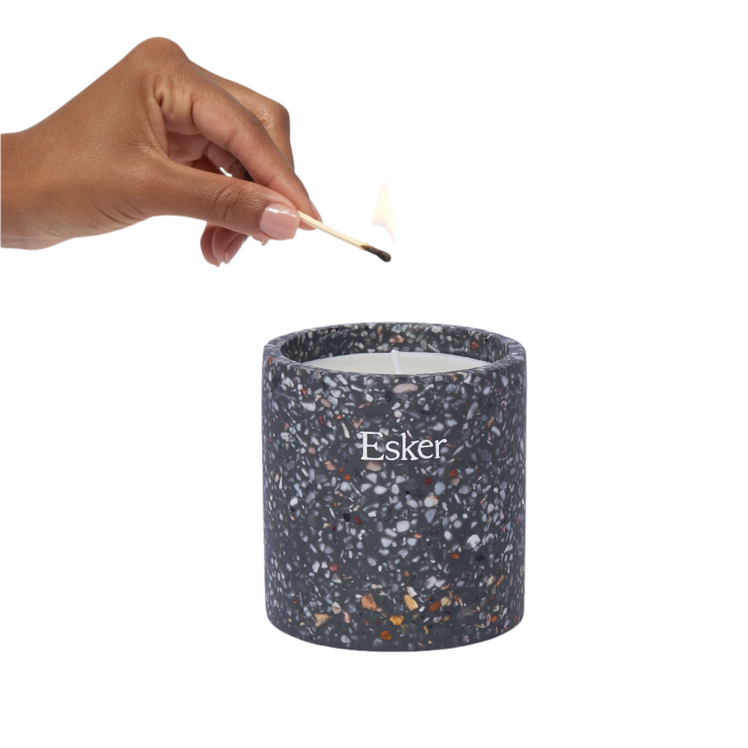 Travertine Plantable Candle by Esker